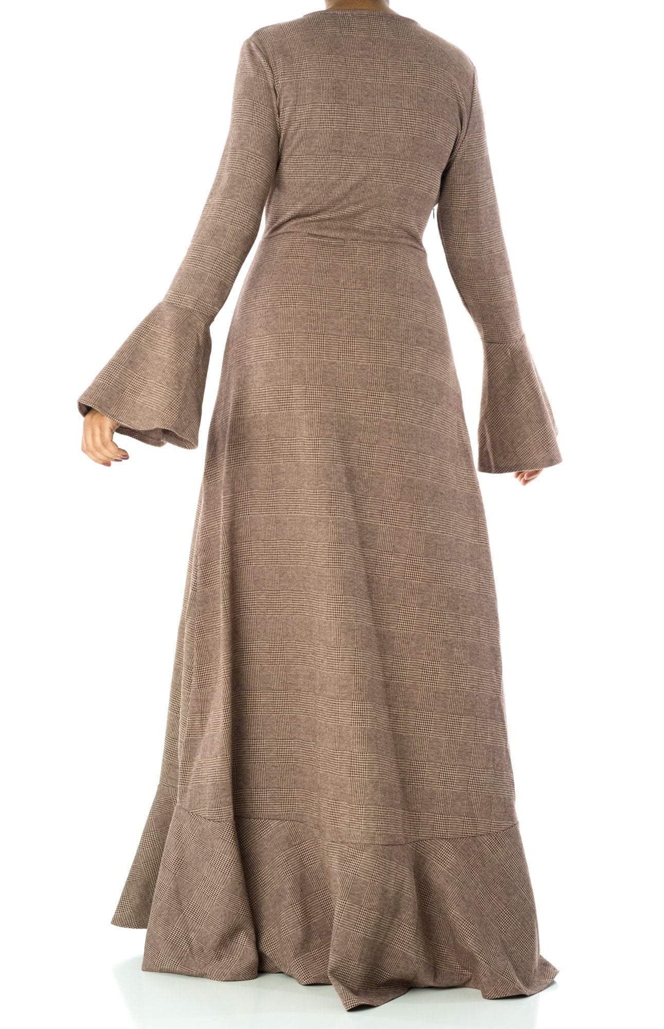 Houndstooth print maxi dress Kabayare