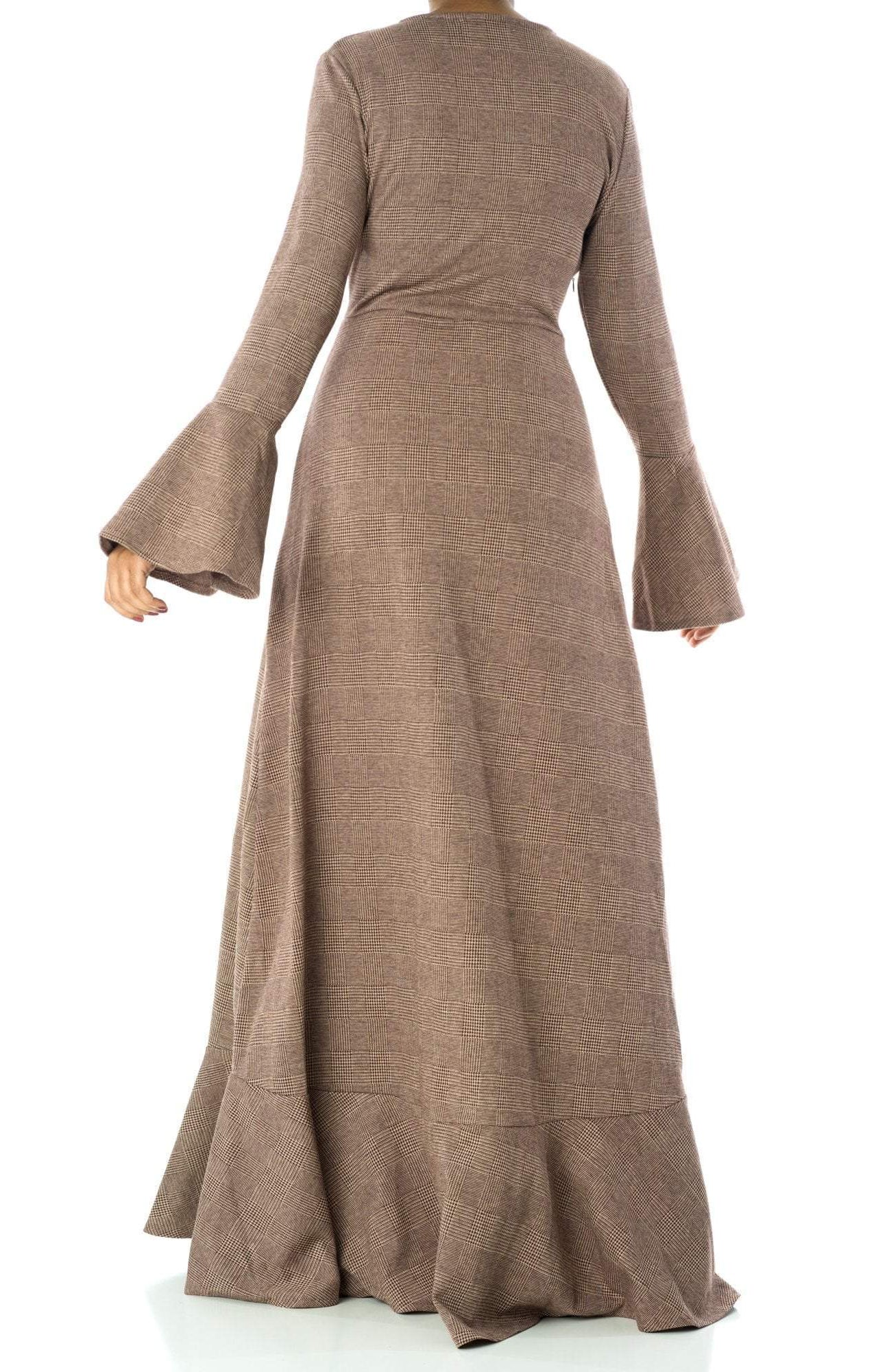 Houndstooth print maxi dress Kabayare