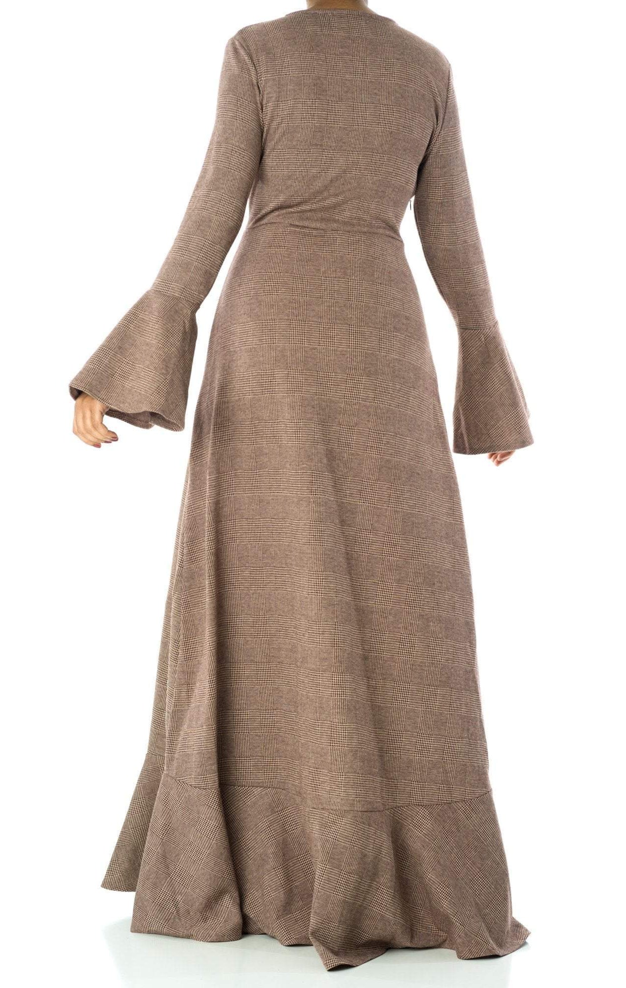 Houndstooth print maxi dress Kabayare