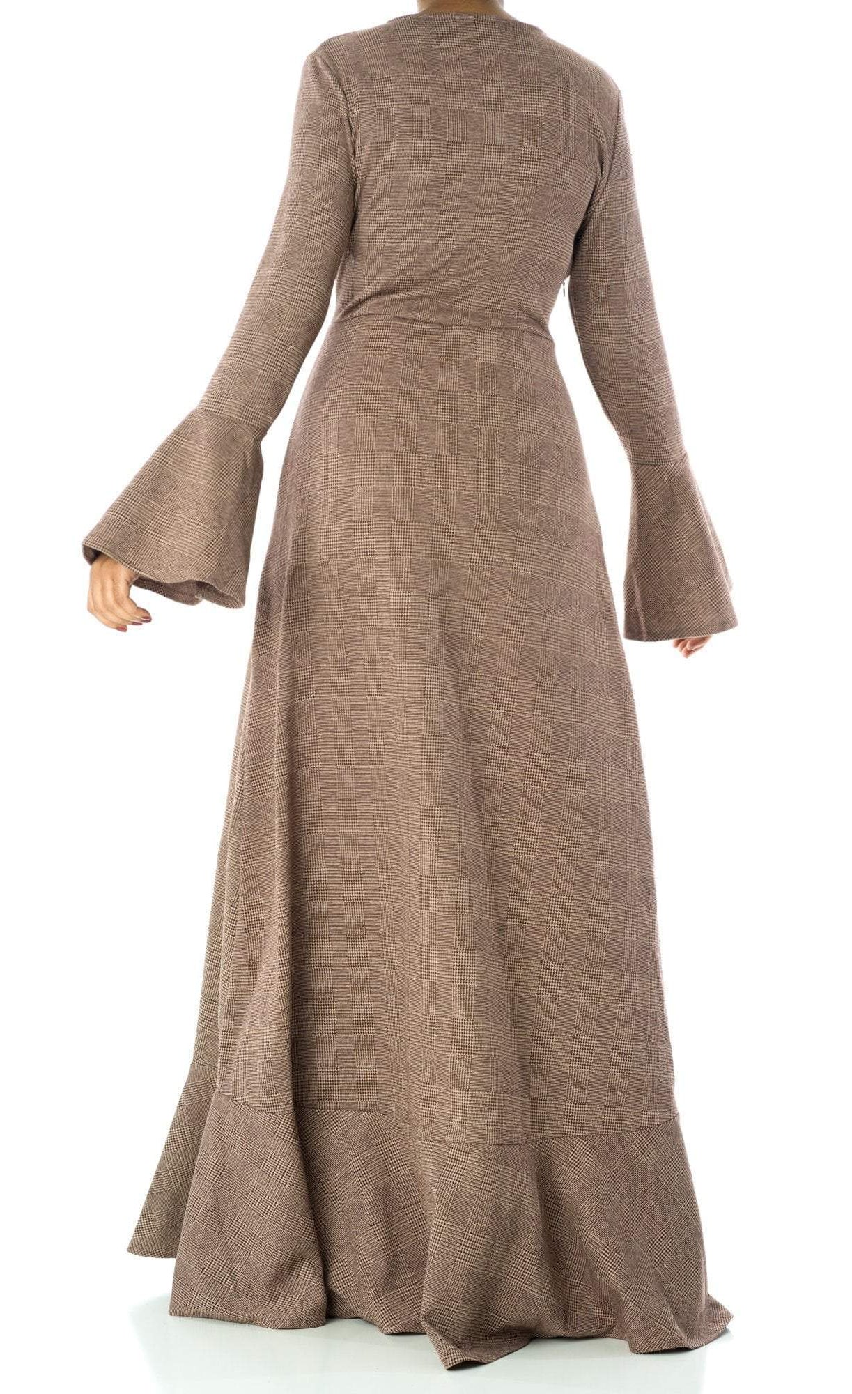 Houndstooth print maxi dress Kabayare