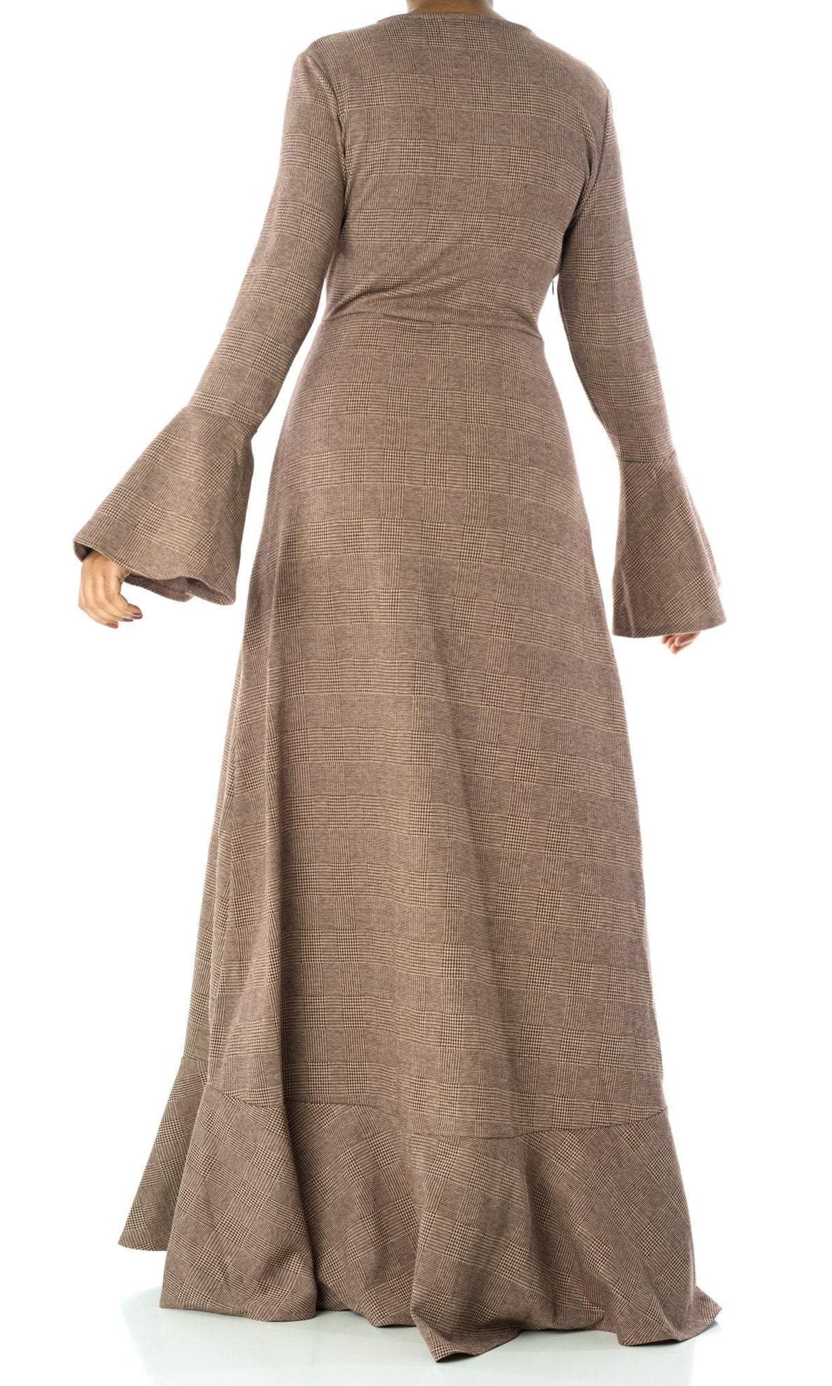 Houndstooth print maxi dress Kabayare