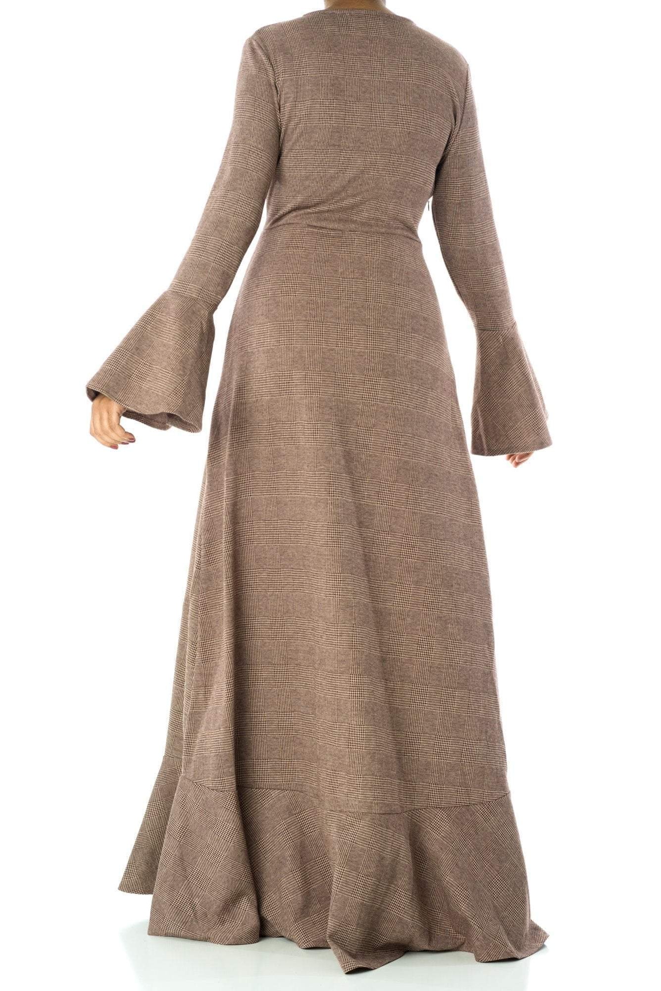 Houndstooth print maxi dress Kabayare