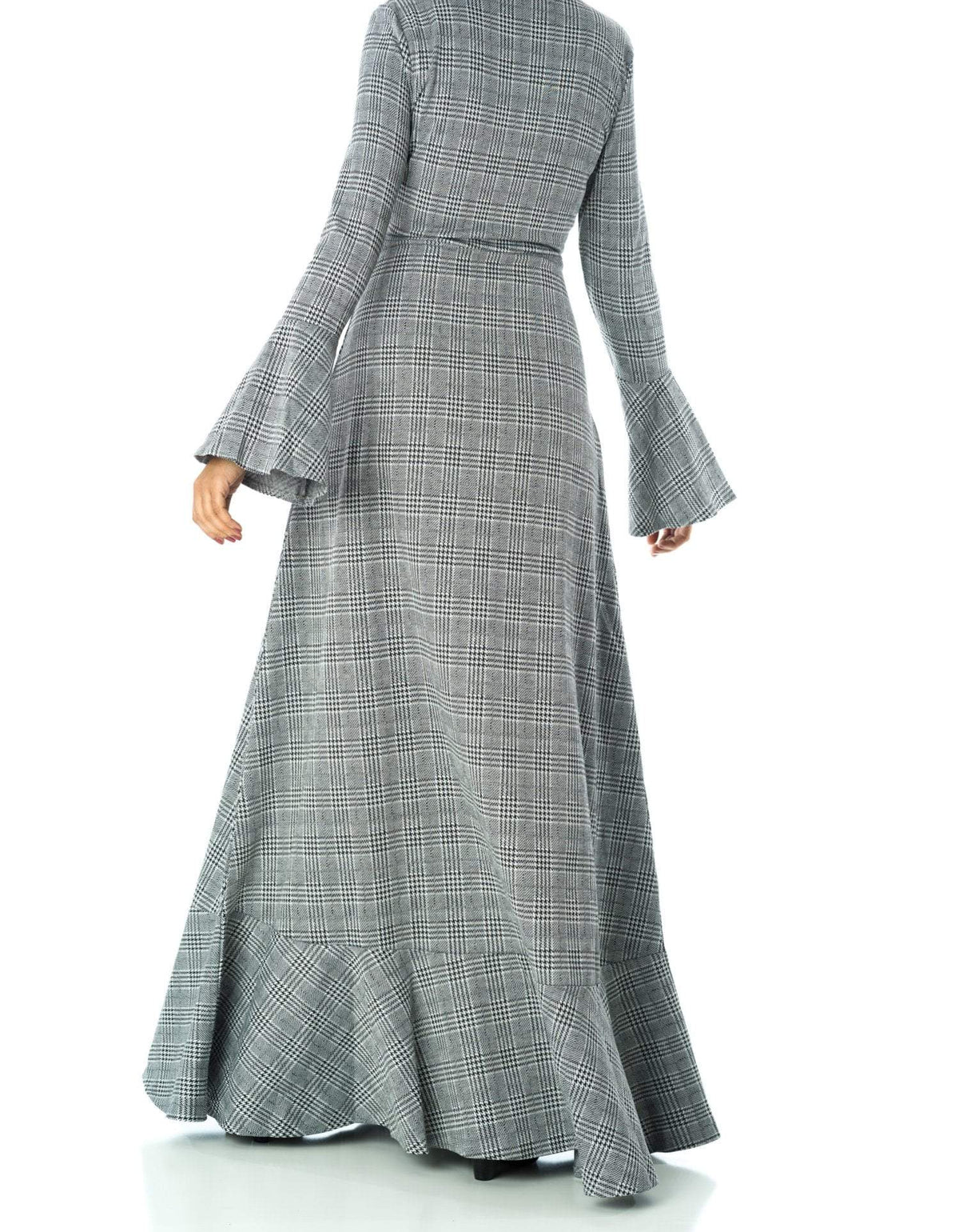 Houndstooth print maxi dress Kabayare