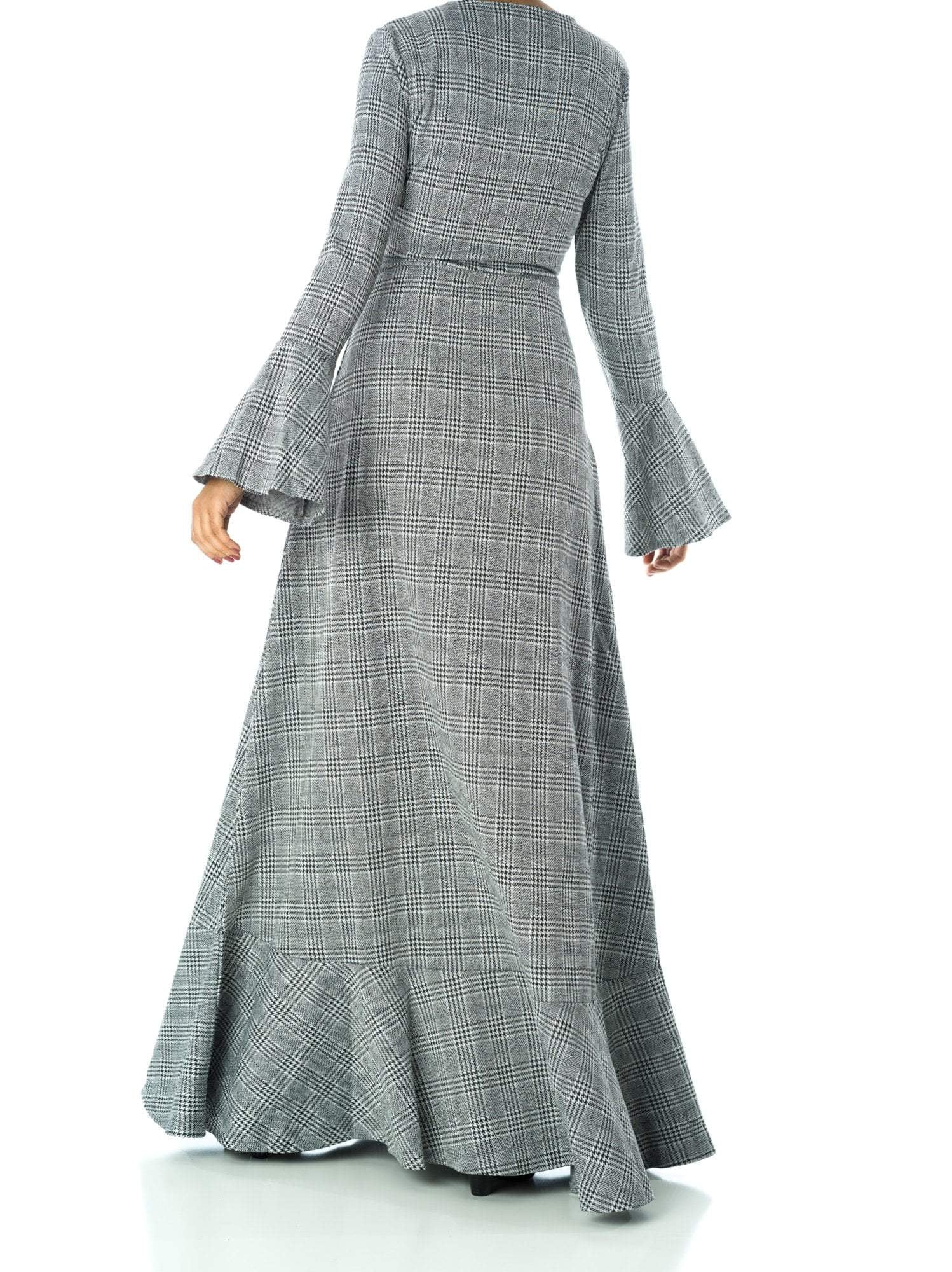 Houndstooth print maxi dress Kabayare