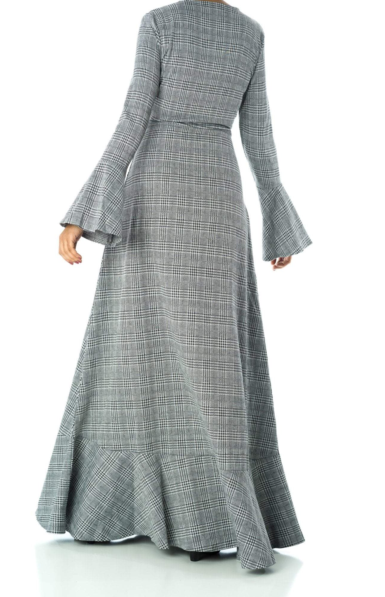 Houndstooth print maxi dress Kabayare
