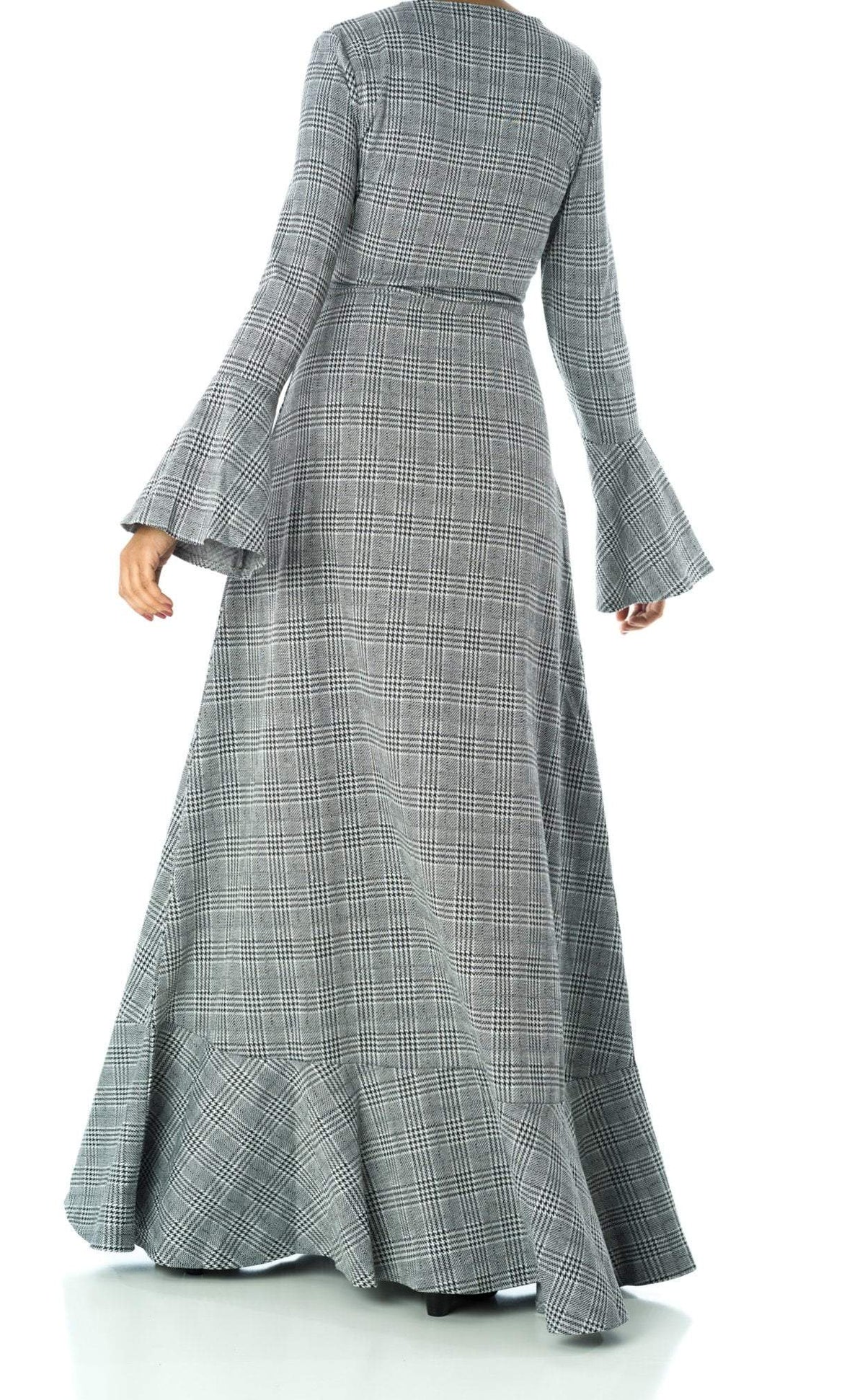 Houndstooth print maxi dress Kabayare