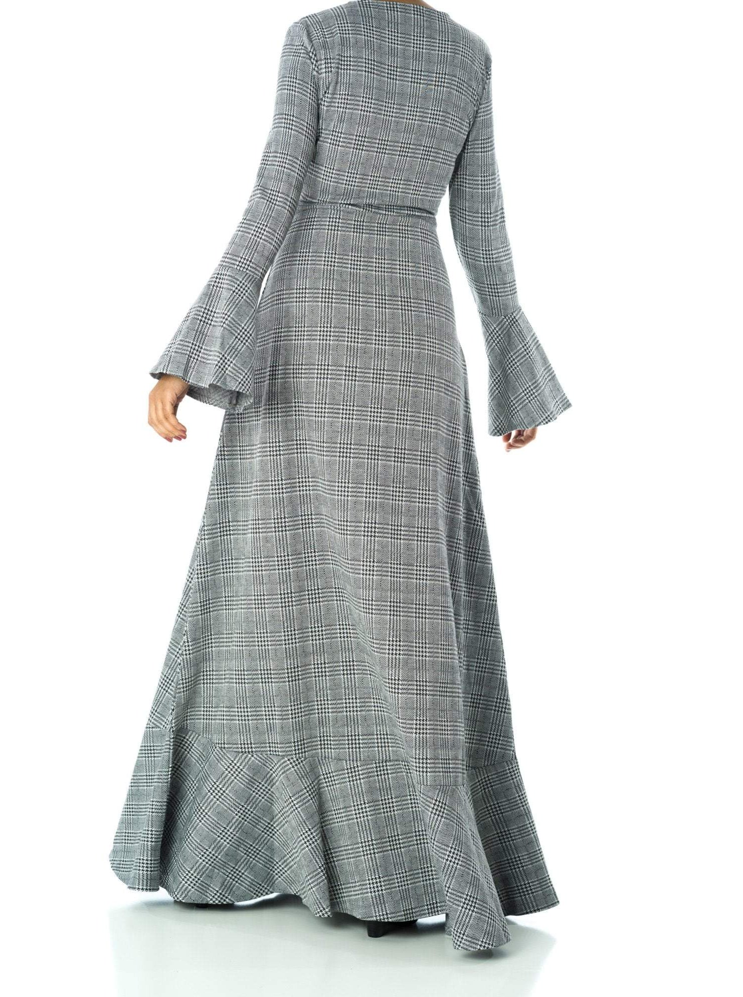 Houndstooth print maxi dress Kabayare