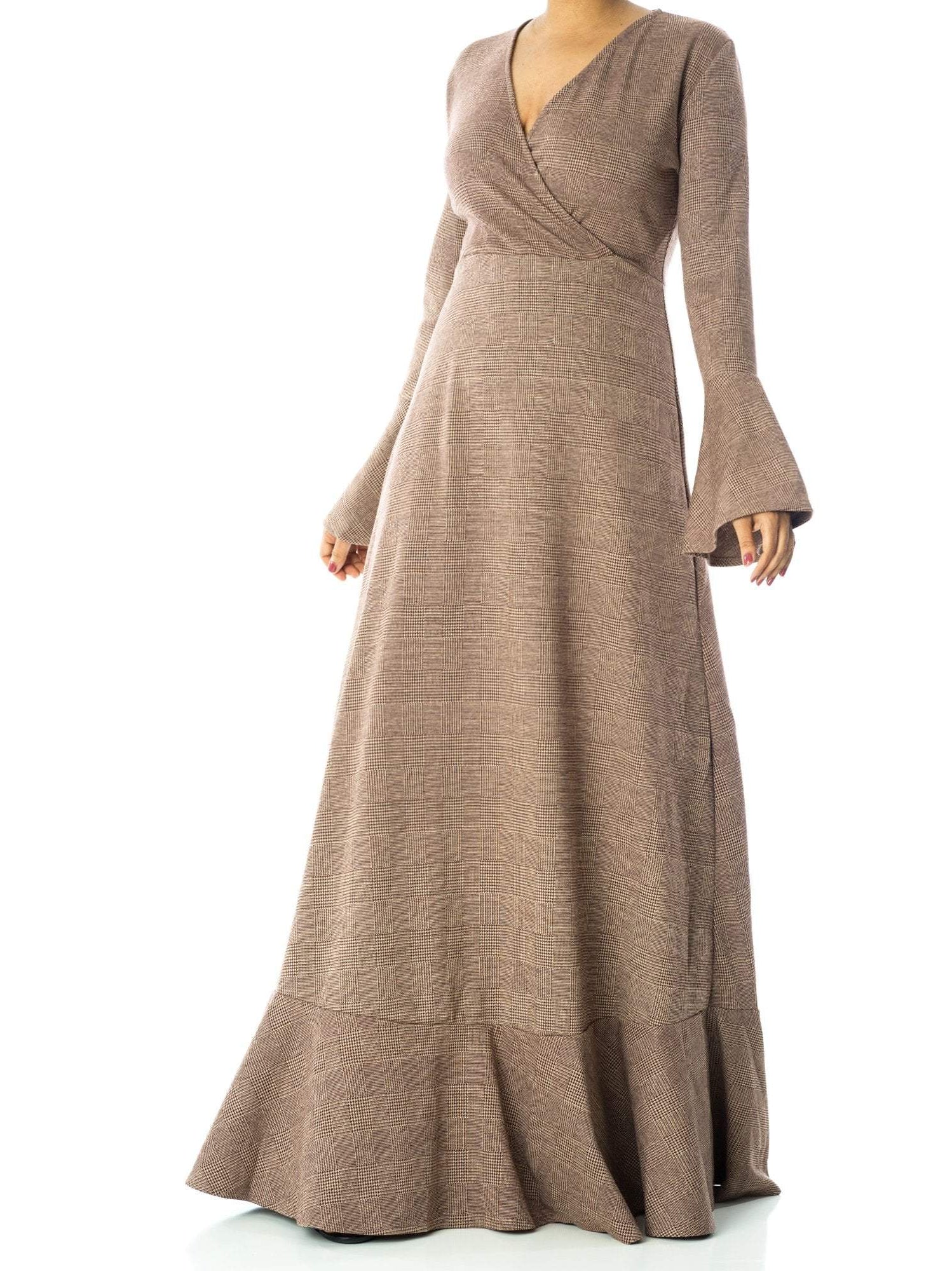 Houndstooth print maxi dress Kabayare