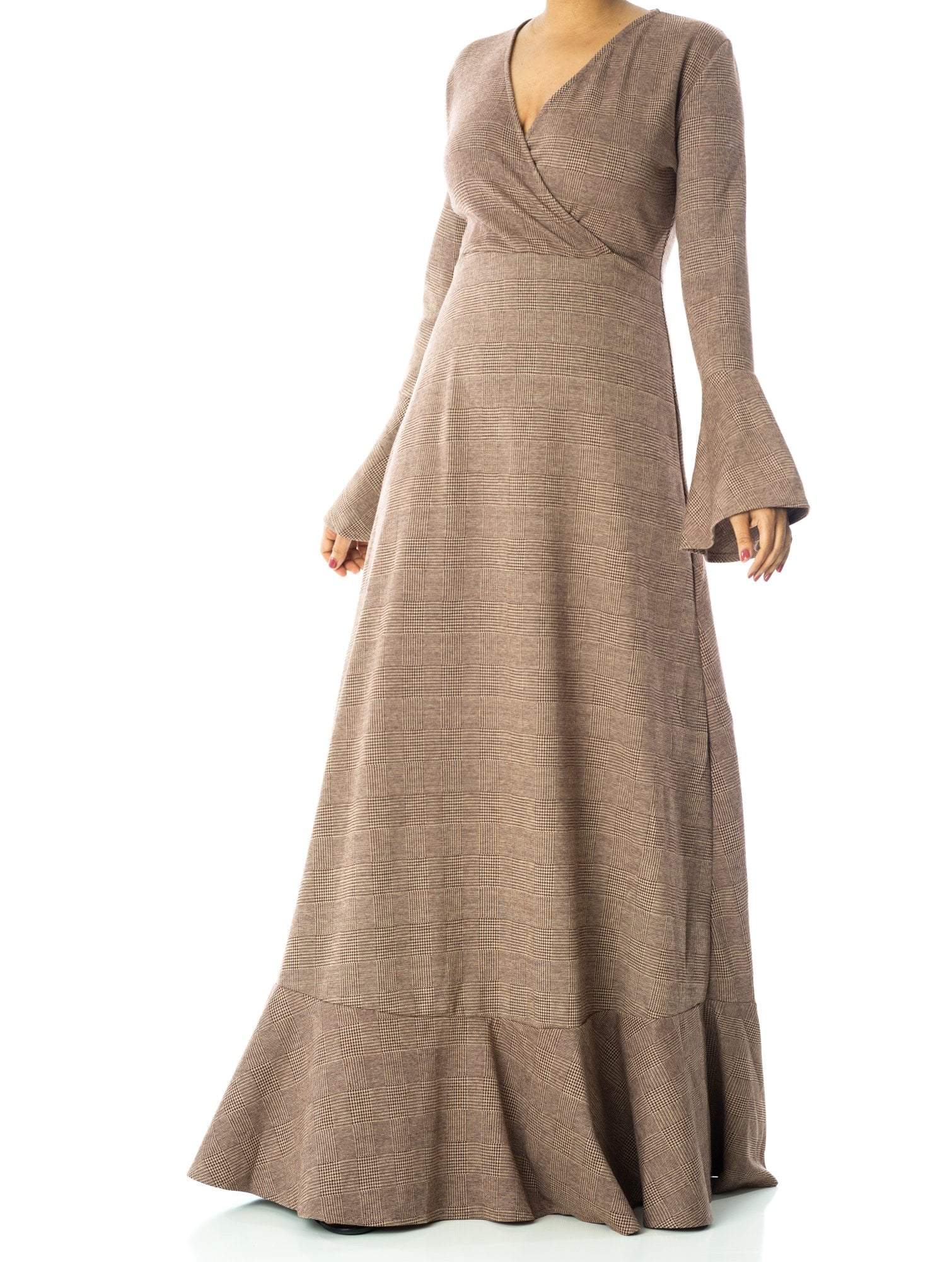 Houndstooth print maxi dress Kabayare