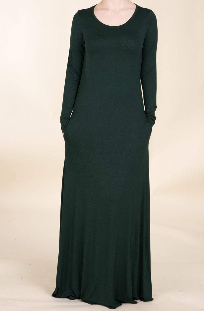 Hunter Green Cotton Candy Dress Kabayare