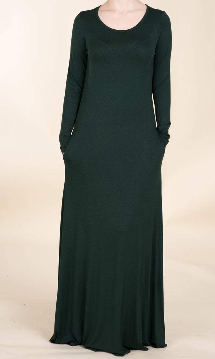 Hunter Green Cotton Candy Dress Kabayare