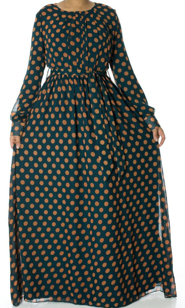 Hunter Polka dot maxi dress Kabayare
