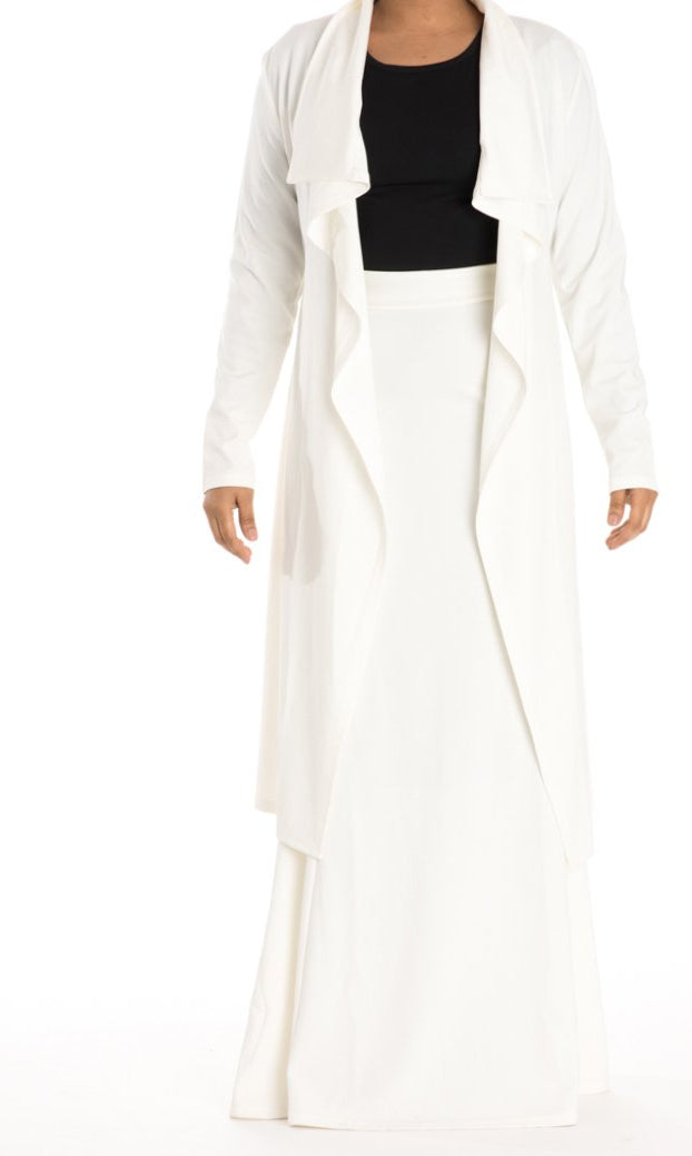 Ivory DRAPED DROP SHOULDER JACKET Kabayare