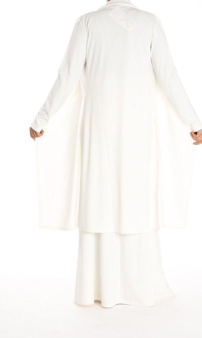 Ivory DRAPED DROP SHOULDER JACKET Kabayare