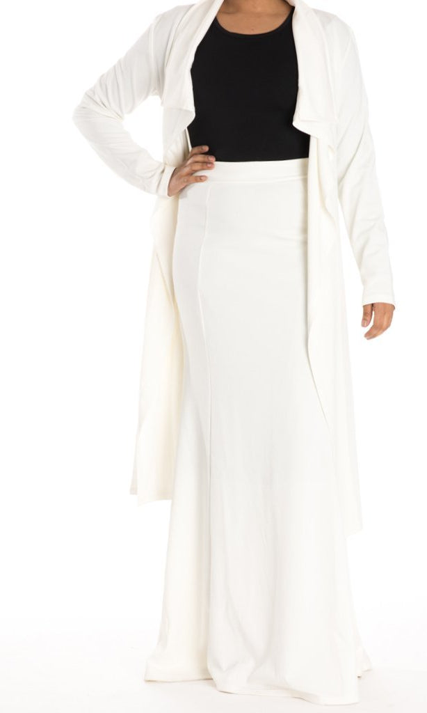 Ivory DRAPED DROP SHOULDER JACKET Kabayare