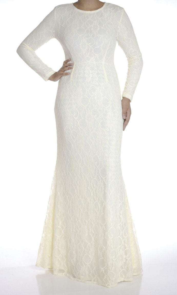Ivory Elegance Lace Maxi Dress Kabayare