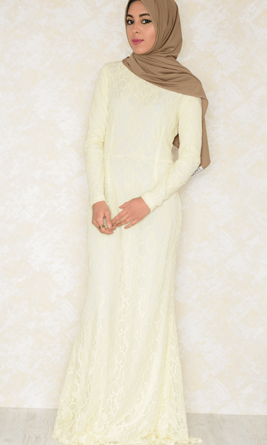 Ivory Elegance Lace Maxi Dress Kabayare