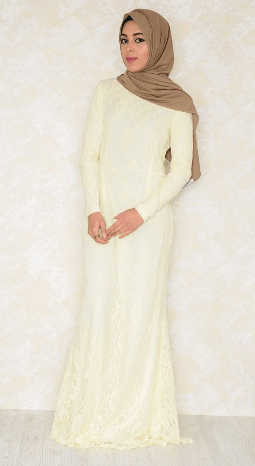 Ivory Elegance Lace Maxi Dress Kabayare