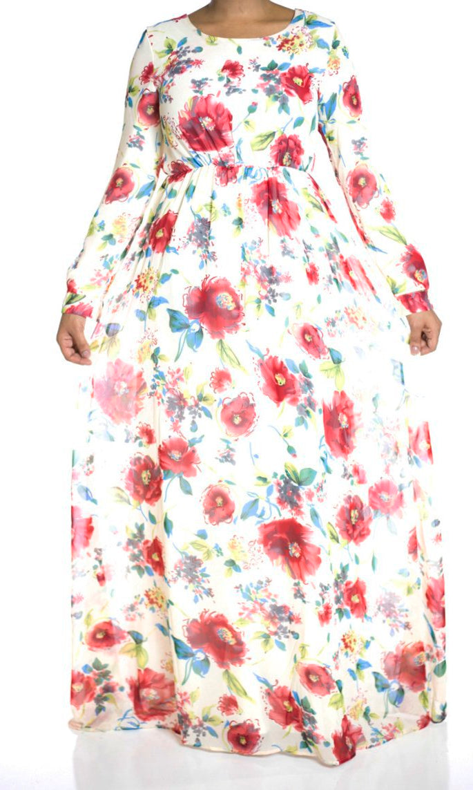 Ivory ethereal Maxi dress Kabayare