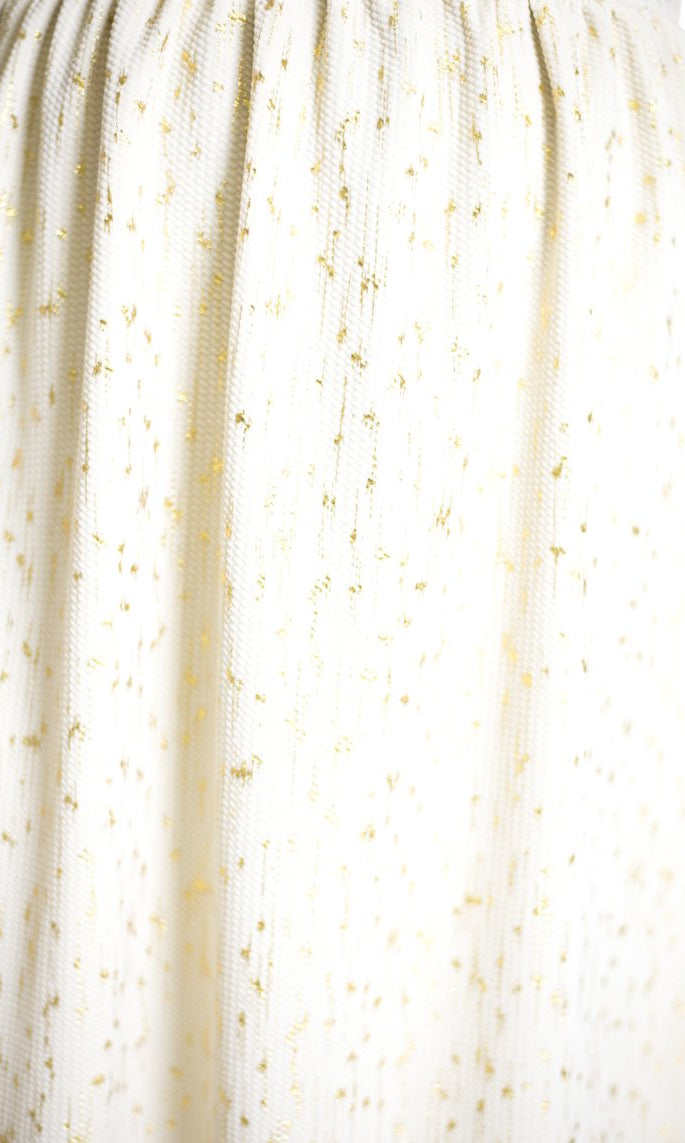 Ivory gold flakes Maxi dress Kabayare