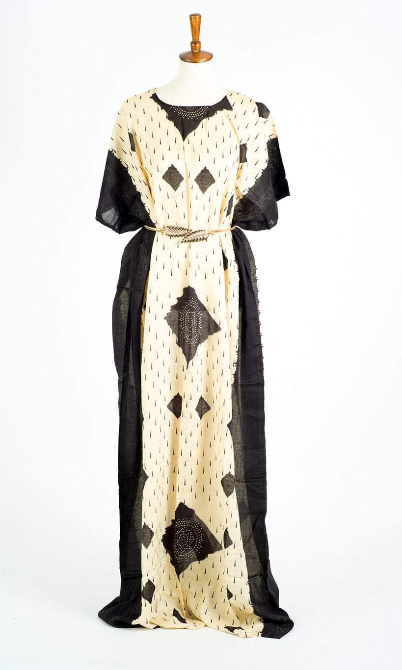 Ivory shash PRINT BATI DRESS Kabayare