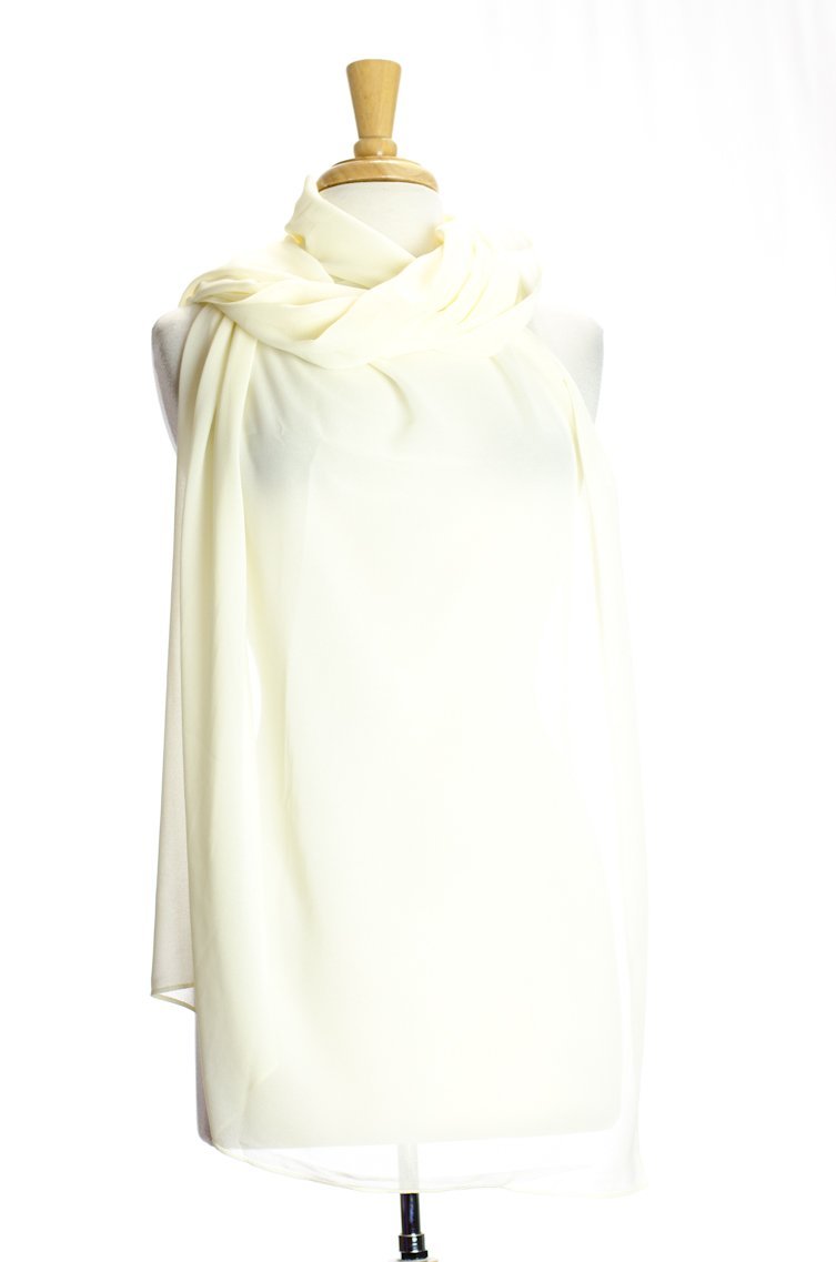 Ivory Simple Suzanne Scarf Kabayare