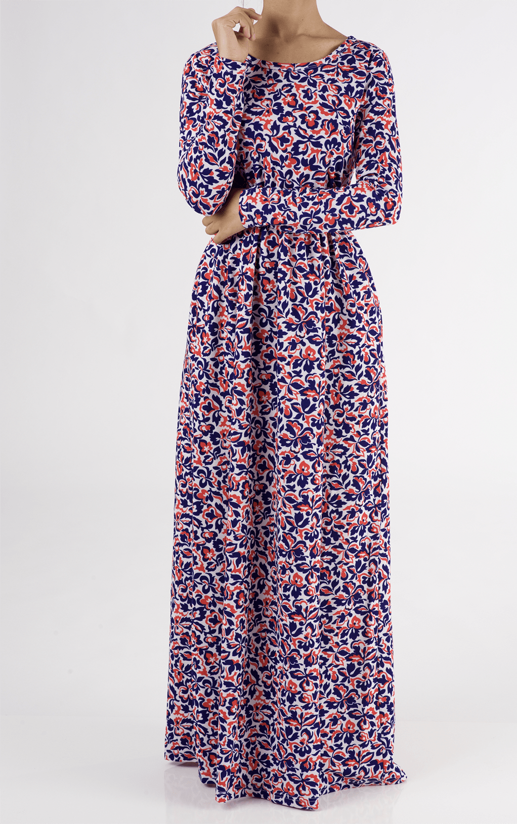 Jasmine Textured Print Dress Kabayare