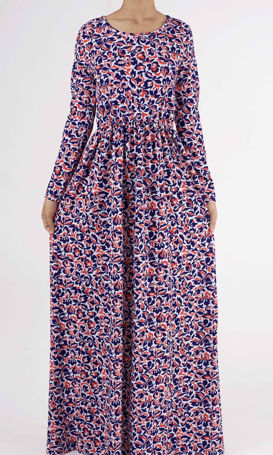 Jasmine Textured Print Dress Kabayare
