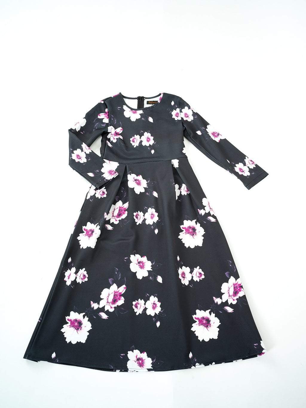 Kids Azalea print long sleeve Flare maxi dress Kabayare