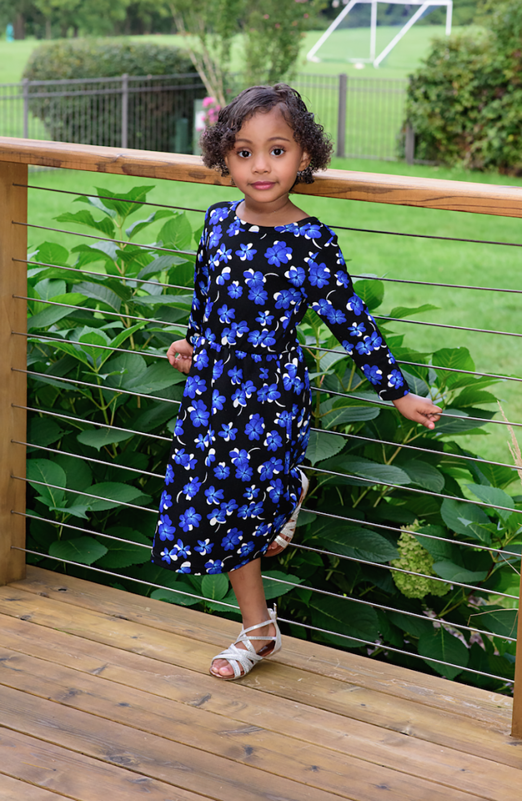 Kids Blue flowers dress Kabayare