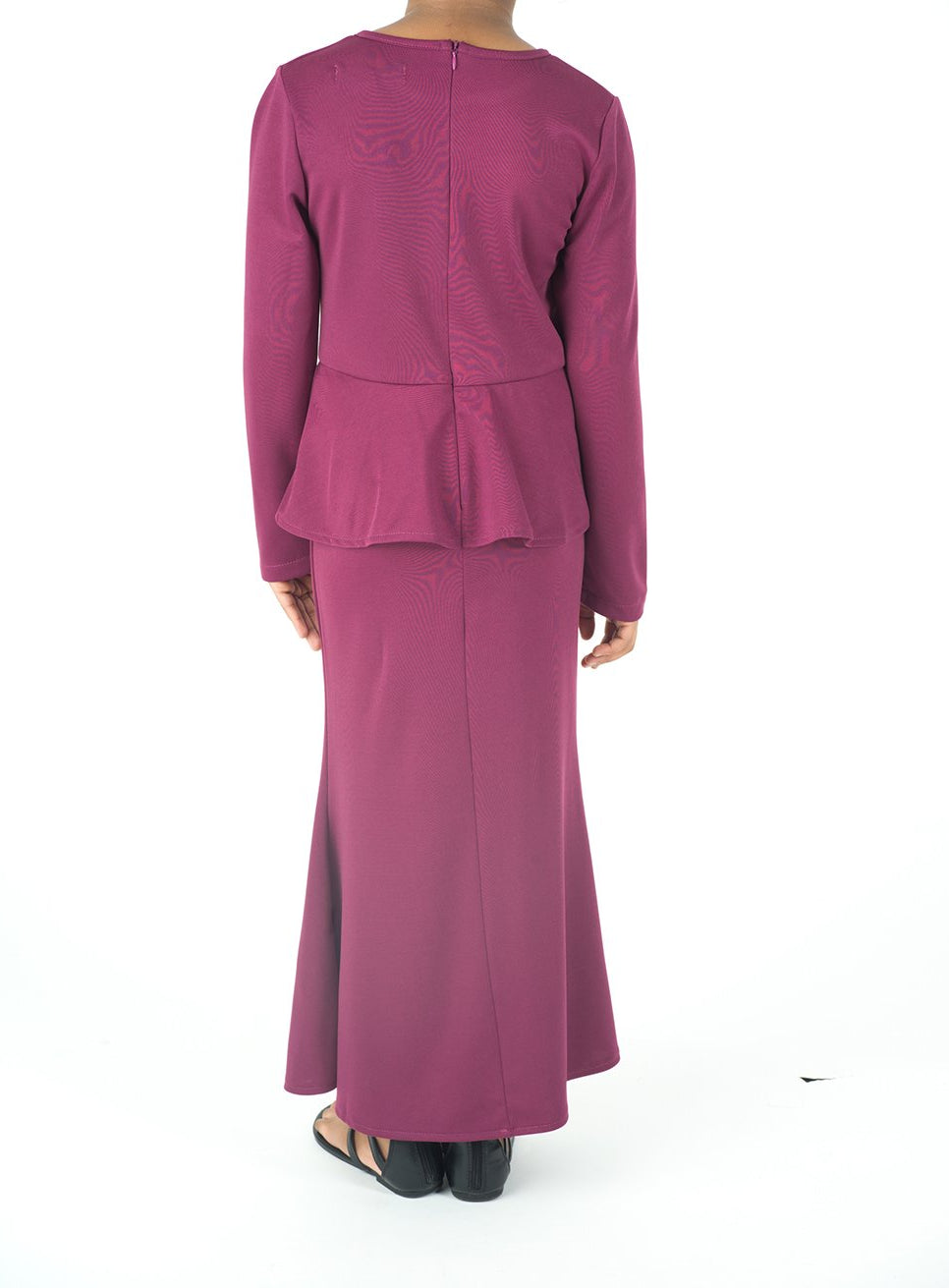 kids long sleeve peplum dress Kabayare