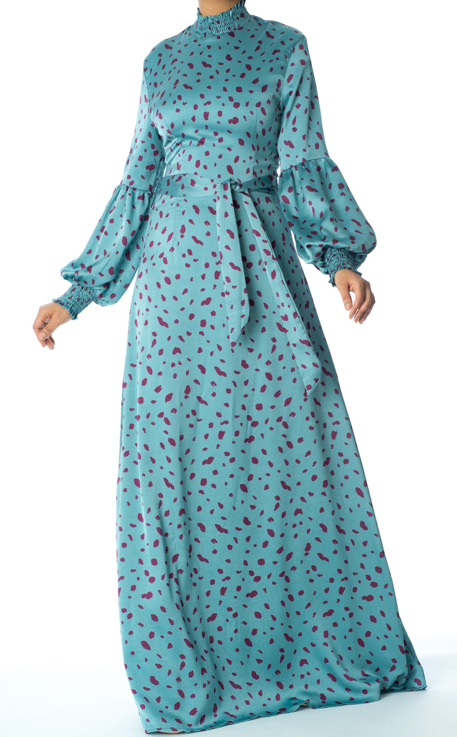 Known To Be Wild Satin Maxi Dress Kabayare