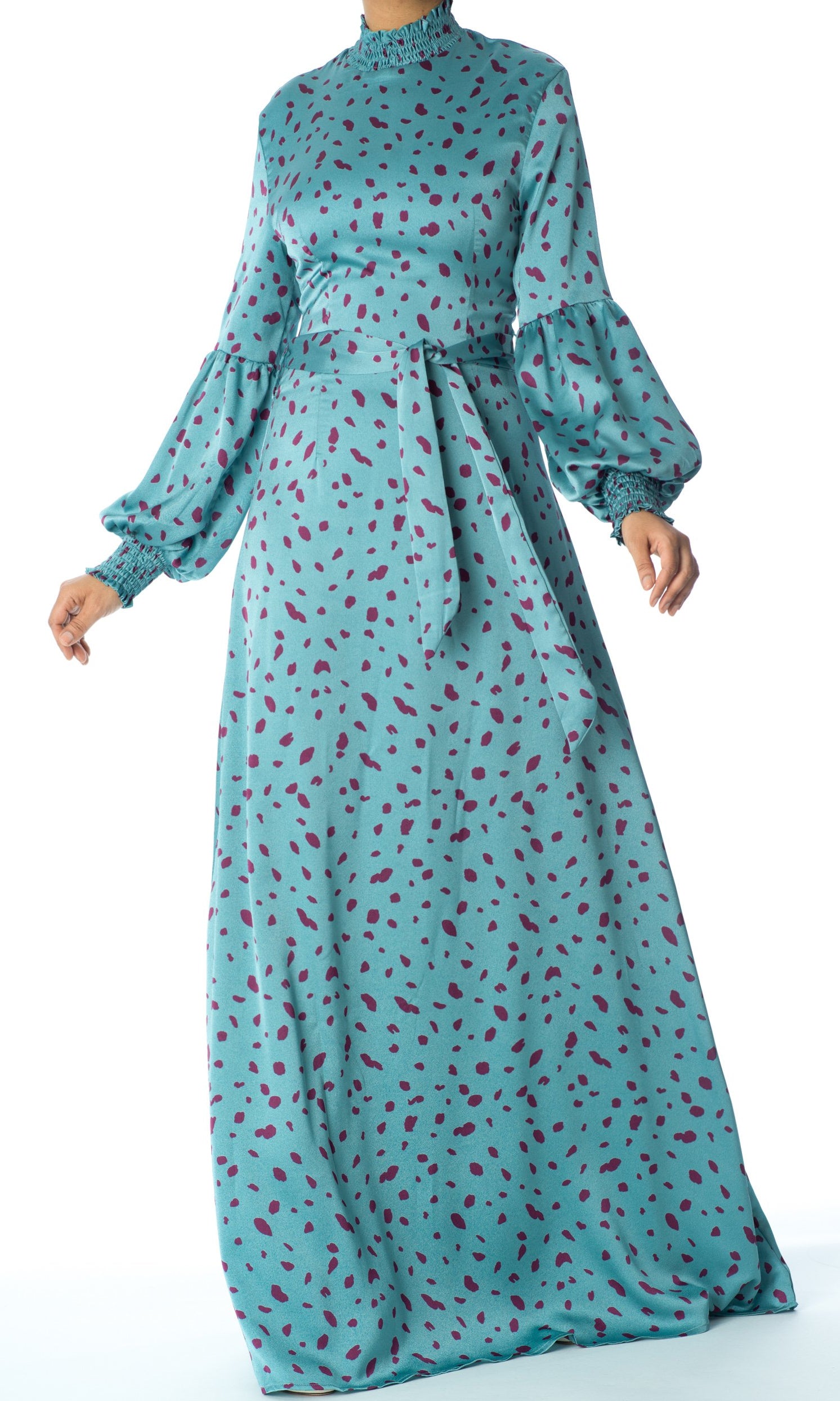 Known To Be Wild Satin Maxi Dress Kabayare