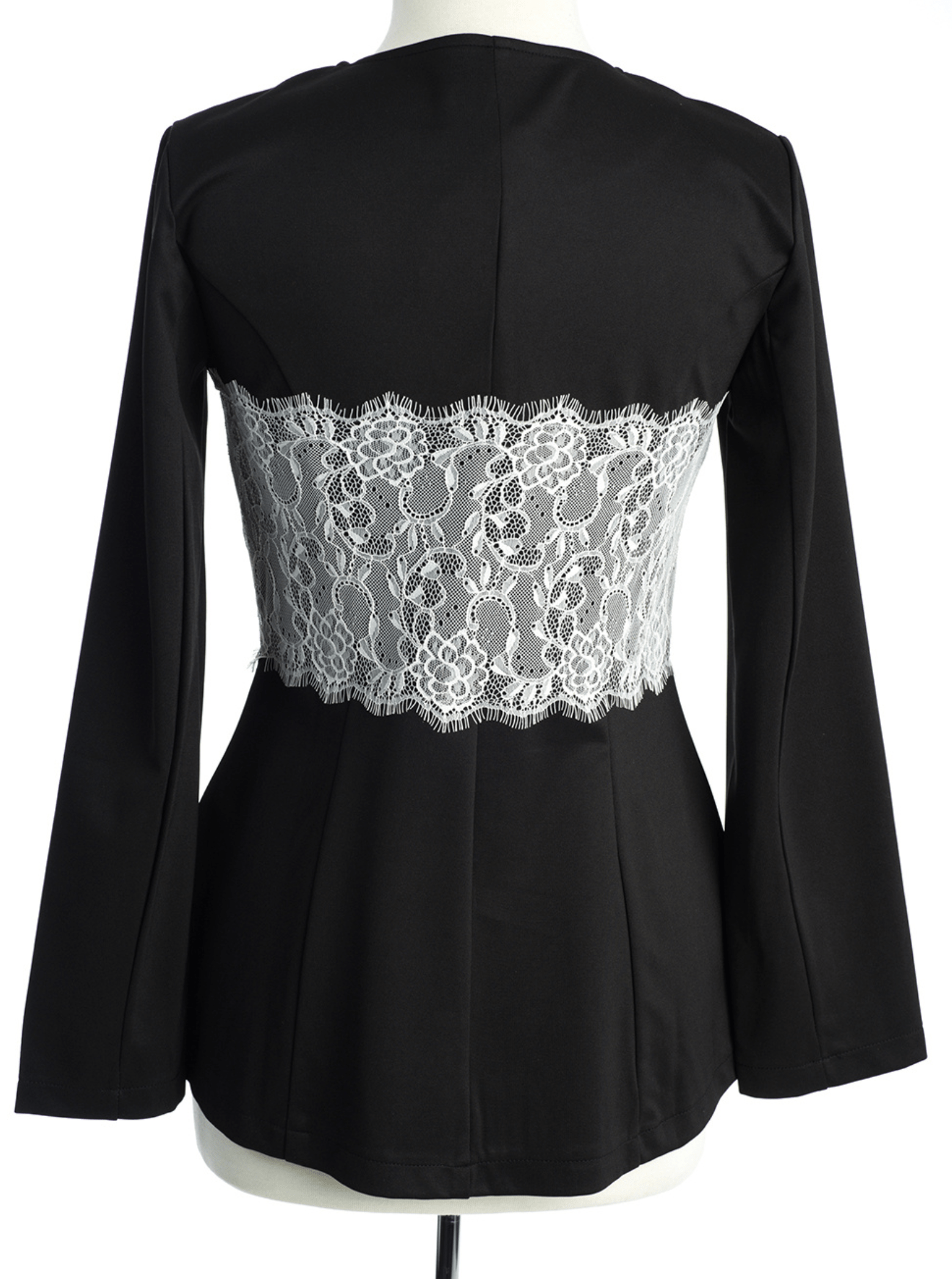 Lace Detail zipper Jacket Kabayare