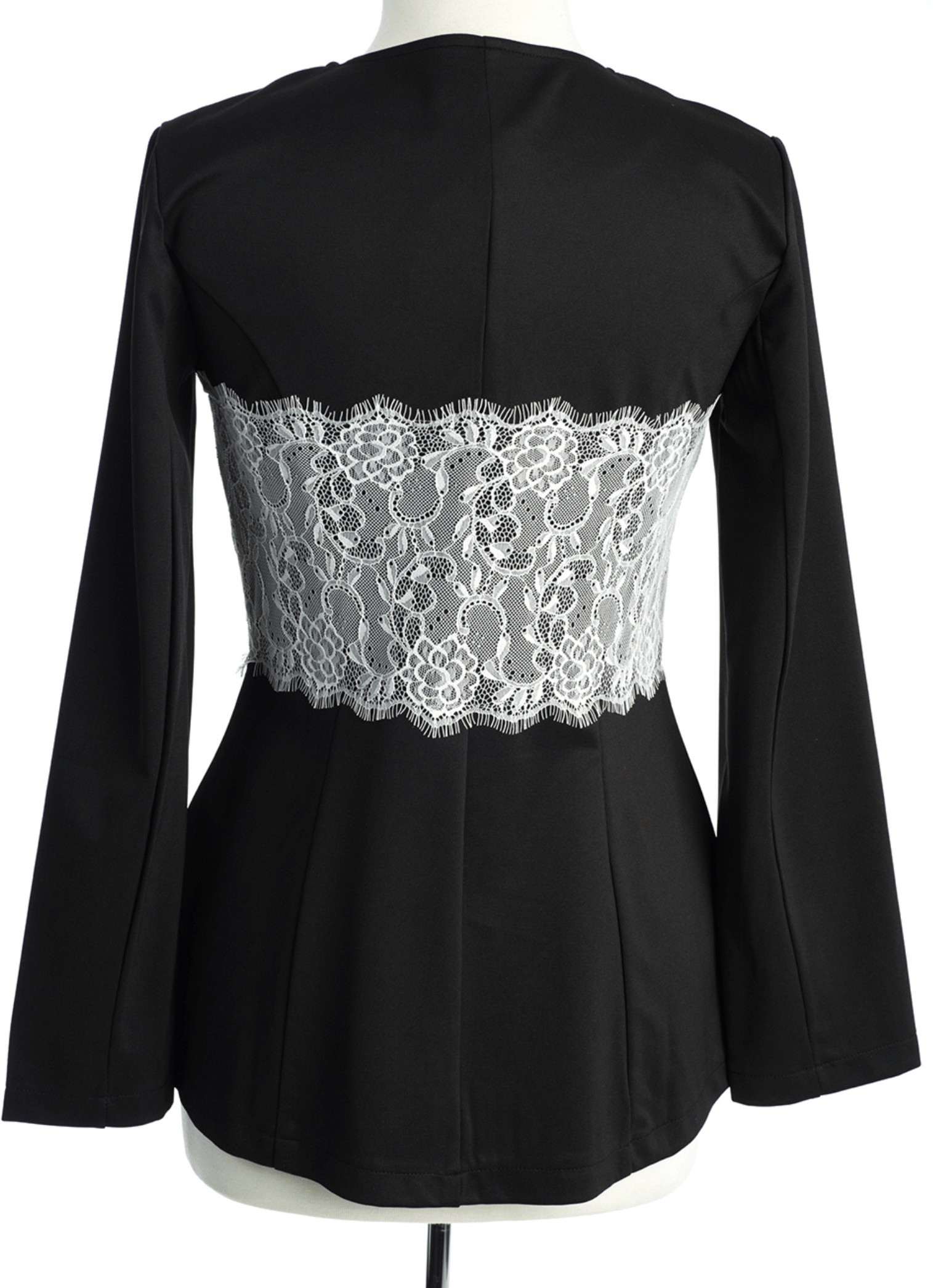 Lace Detail zipper Jacket Kabayare