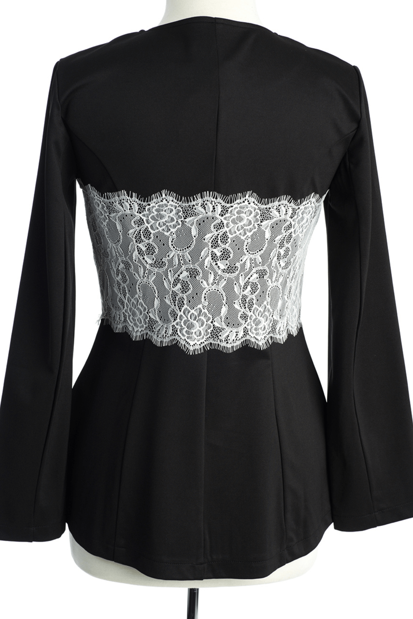Lace Detail zipper Jacket Kabayare