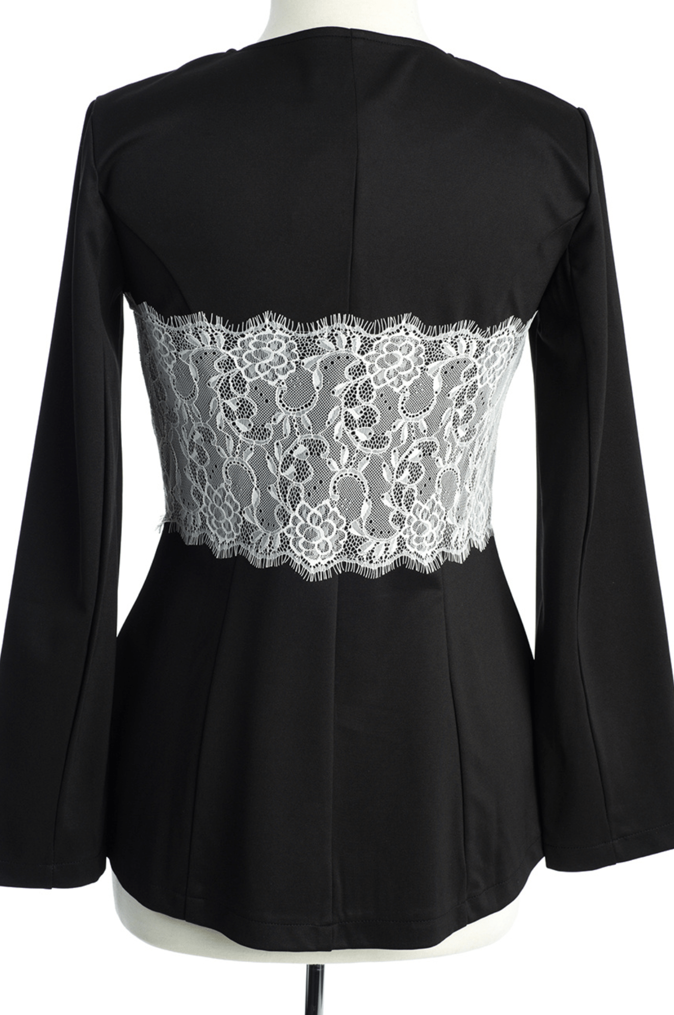 Lace Detail zipper Jacket Kabayare