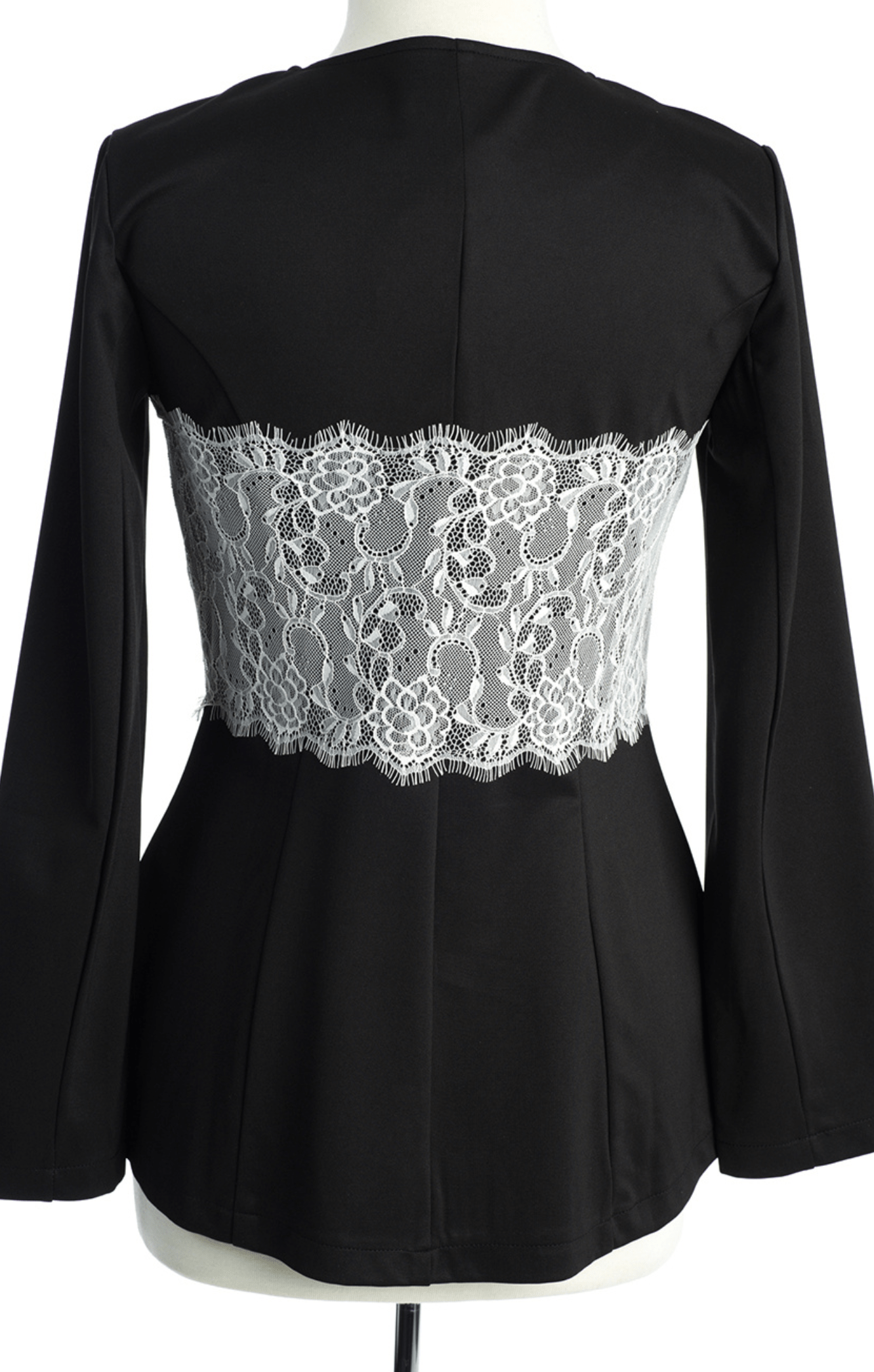 Lace Detail zipper Jacket Kabayare