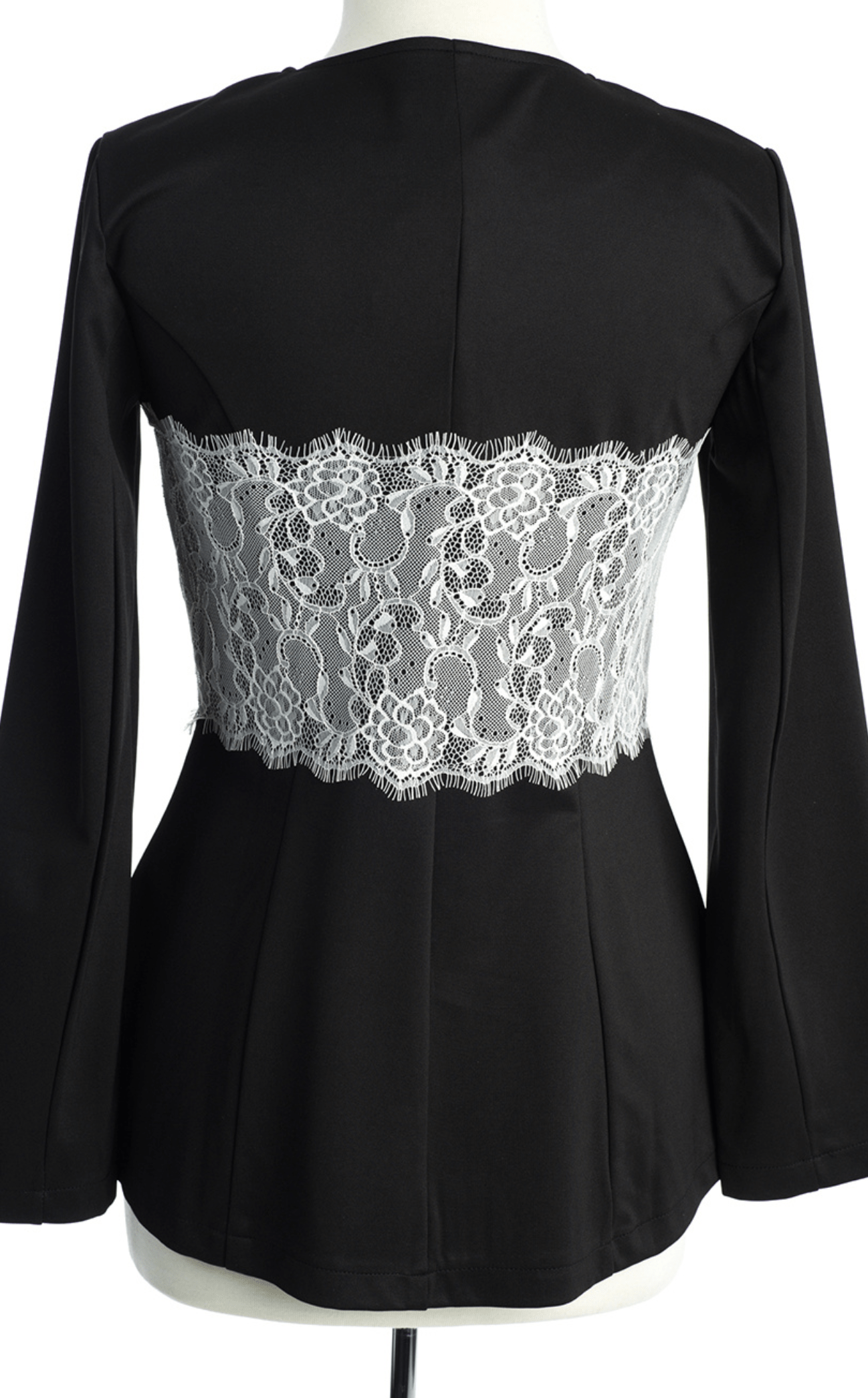 Lace Detail zipper Jacket Kabayare