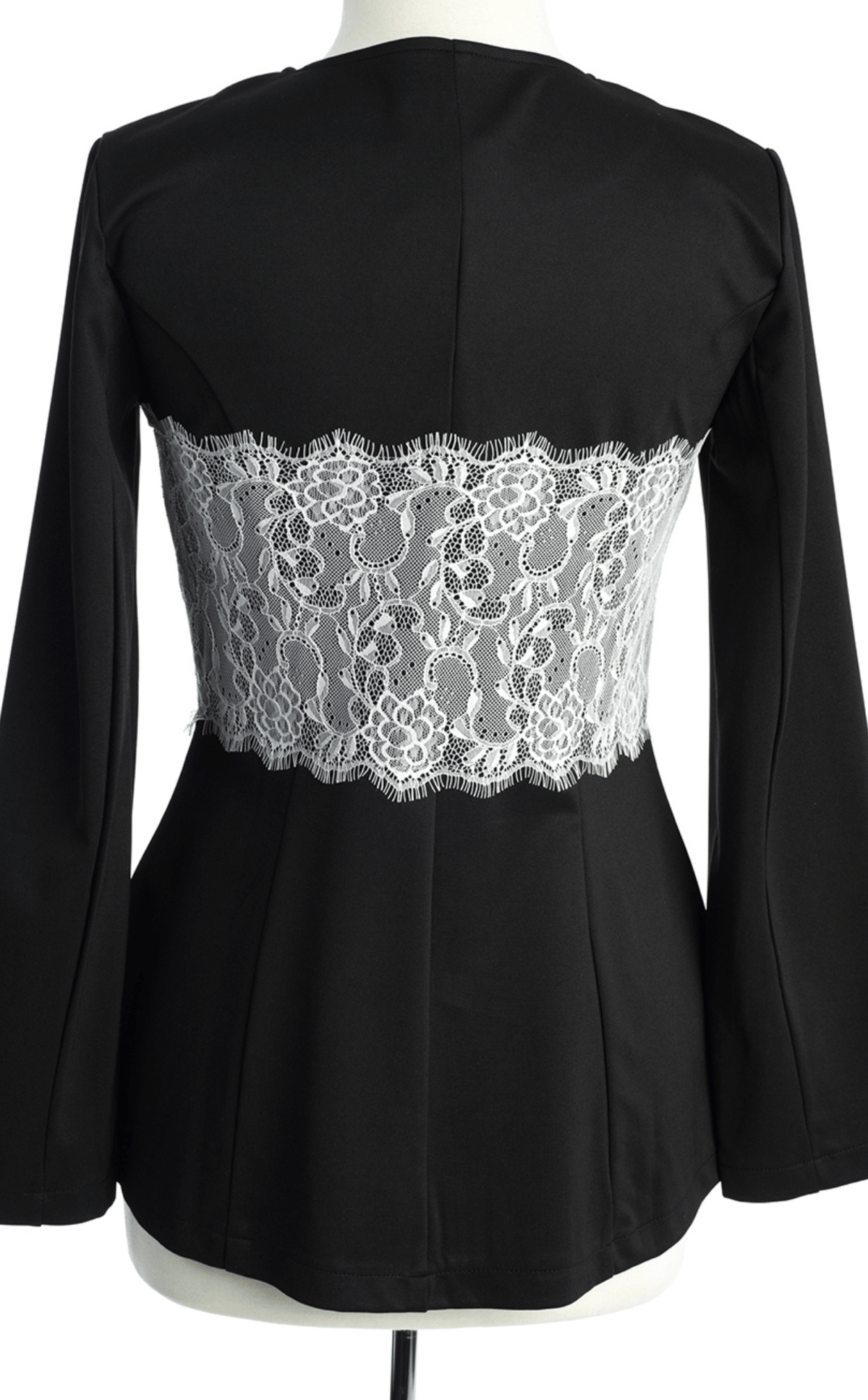 Lace Detail zipper Jacket Kabayare