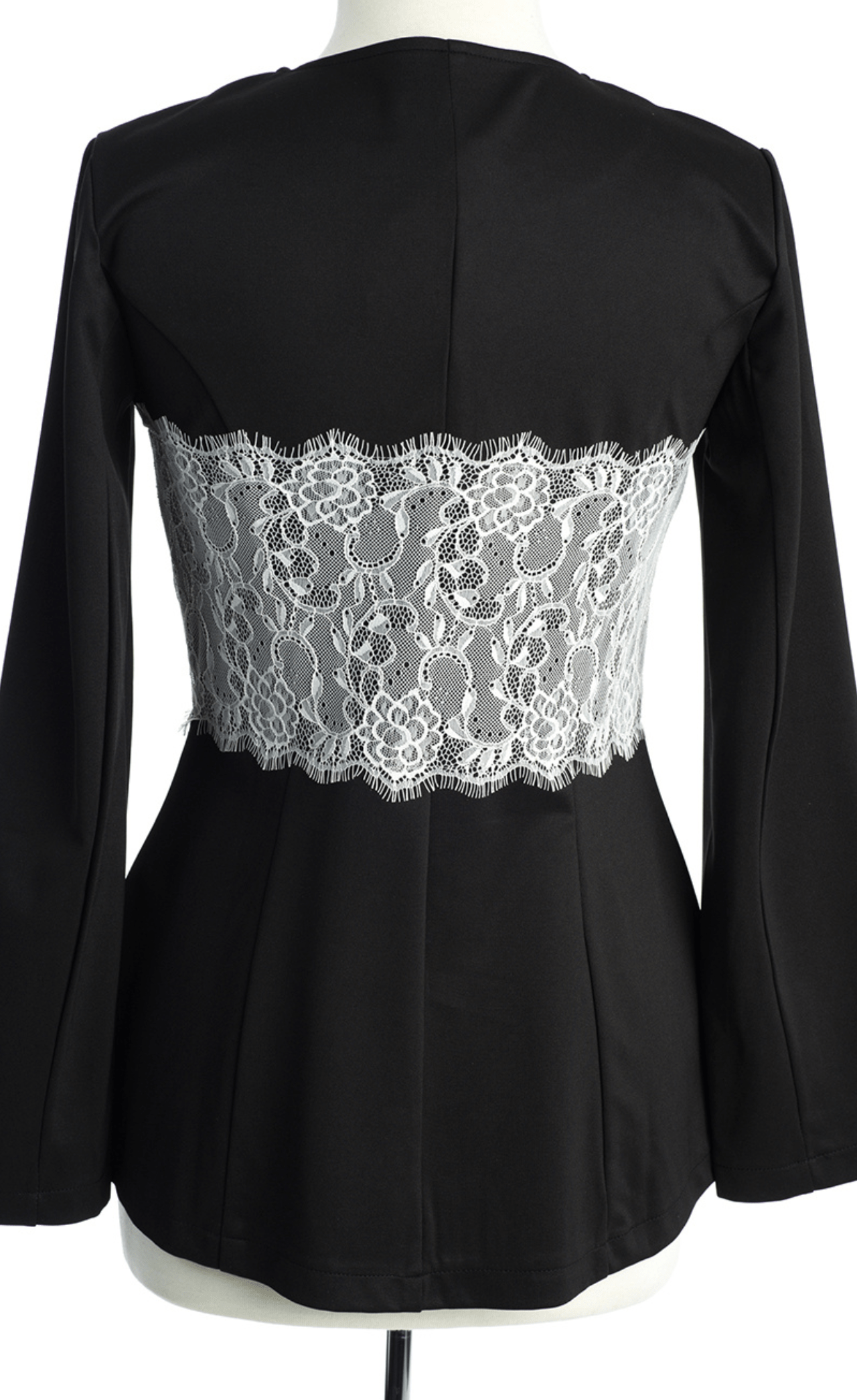 Lace Detail zipper Jacket Kabayare