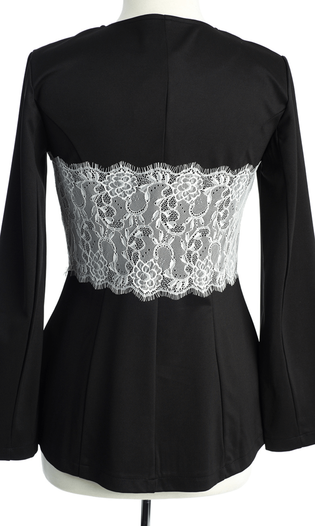 Lace Detail zipper Jacket Kabayare