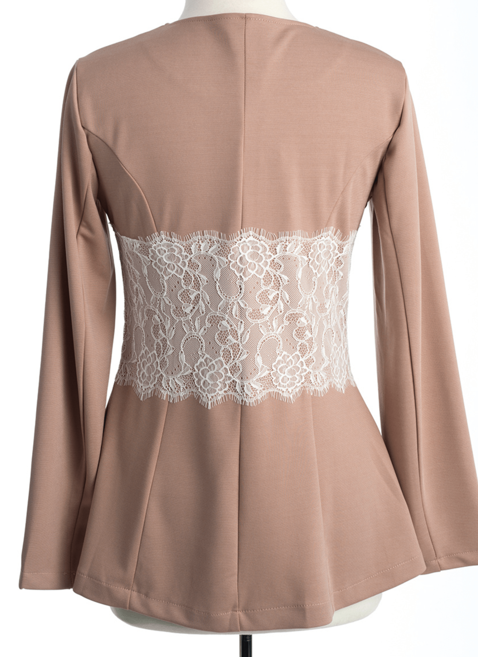 Lace Detail zipper Jacket Kabayare