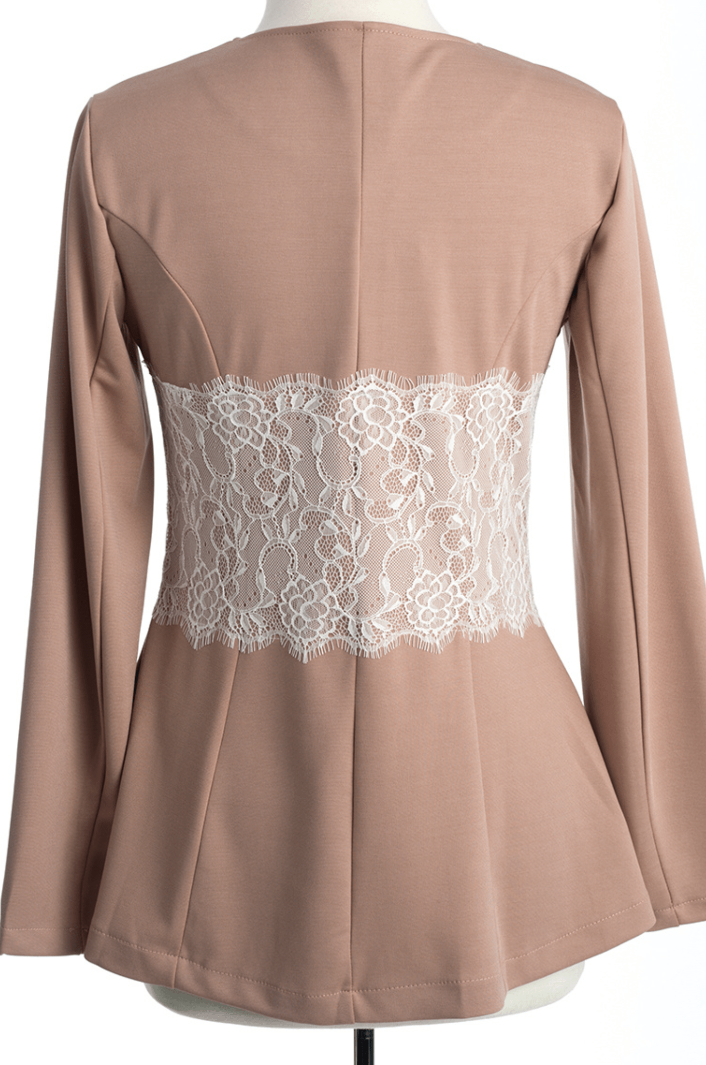 Lace Detail zipper Jacket Kabayare