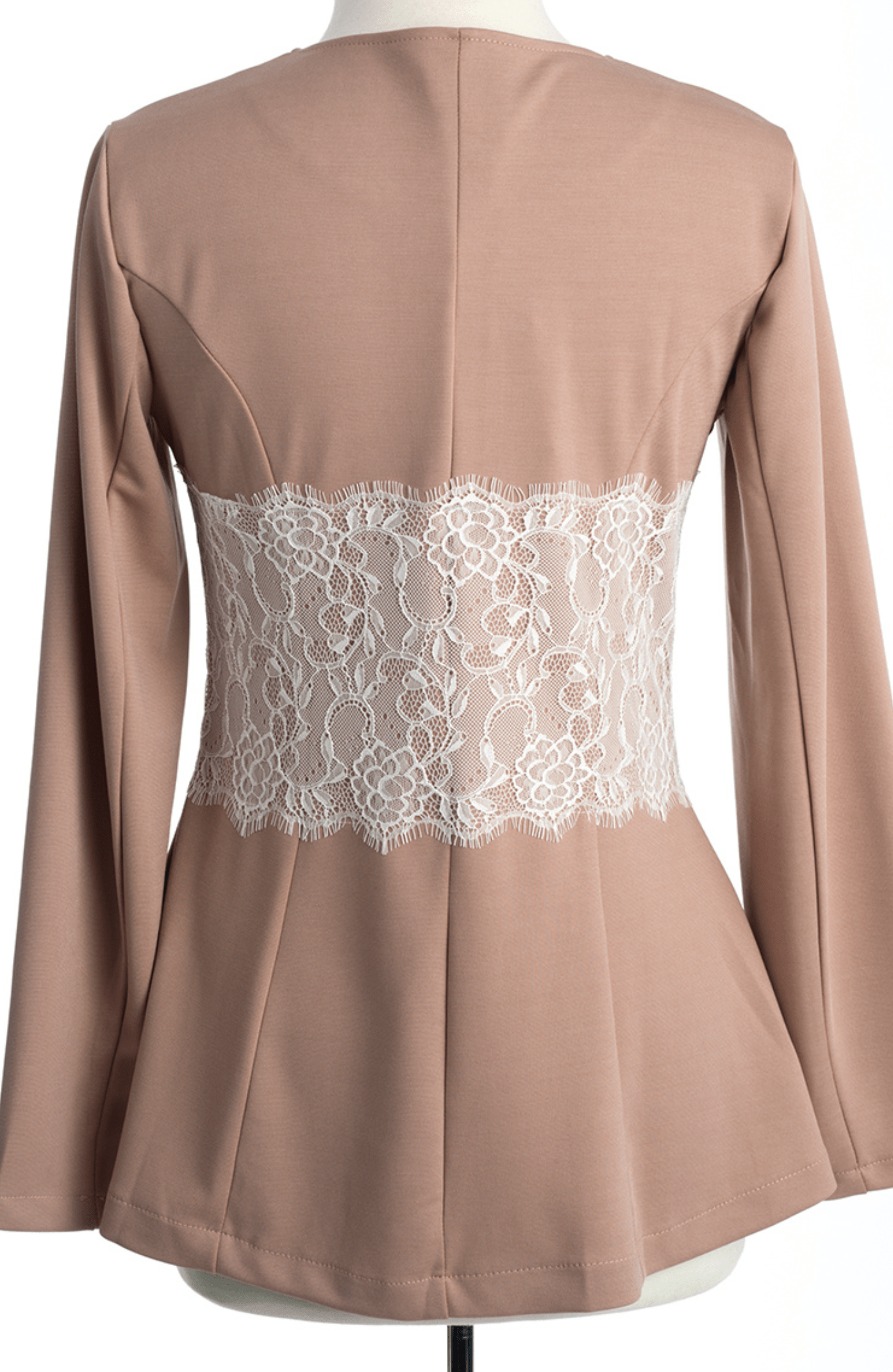 Lace Detail zipper Jacket Kabayare