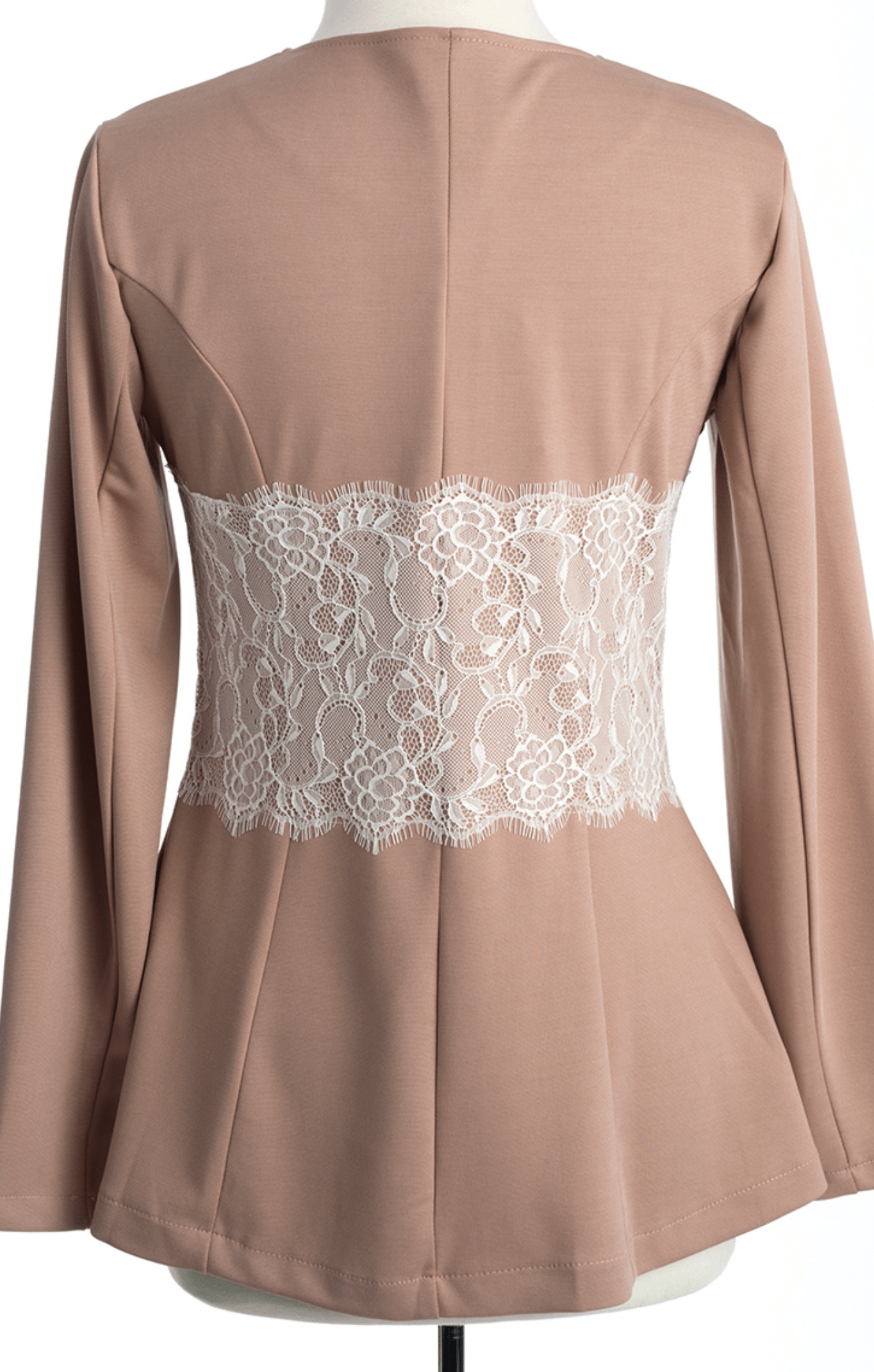 Lace Detail zipper Jacket Kabayare