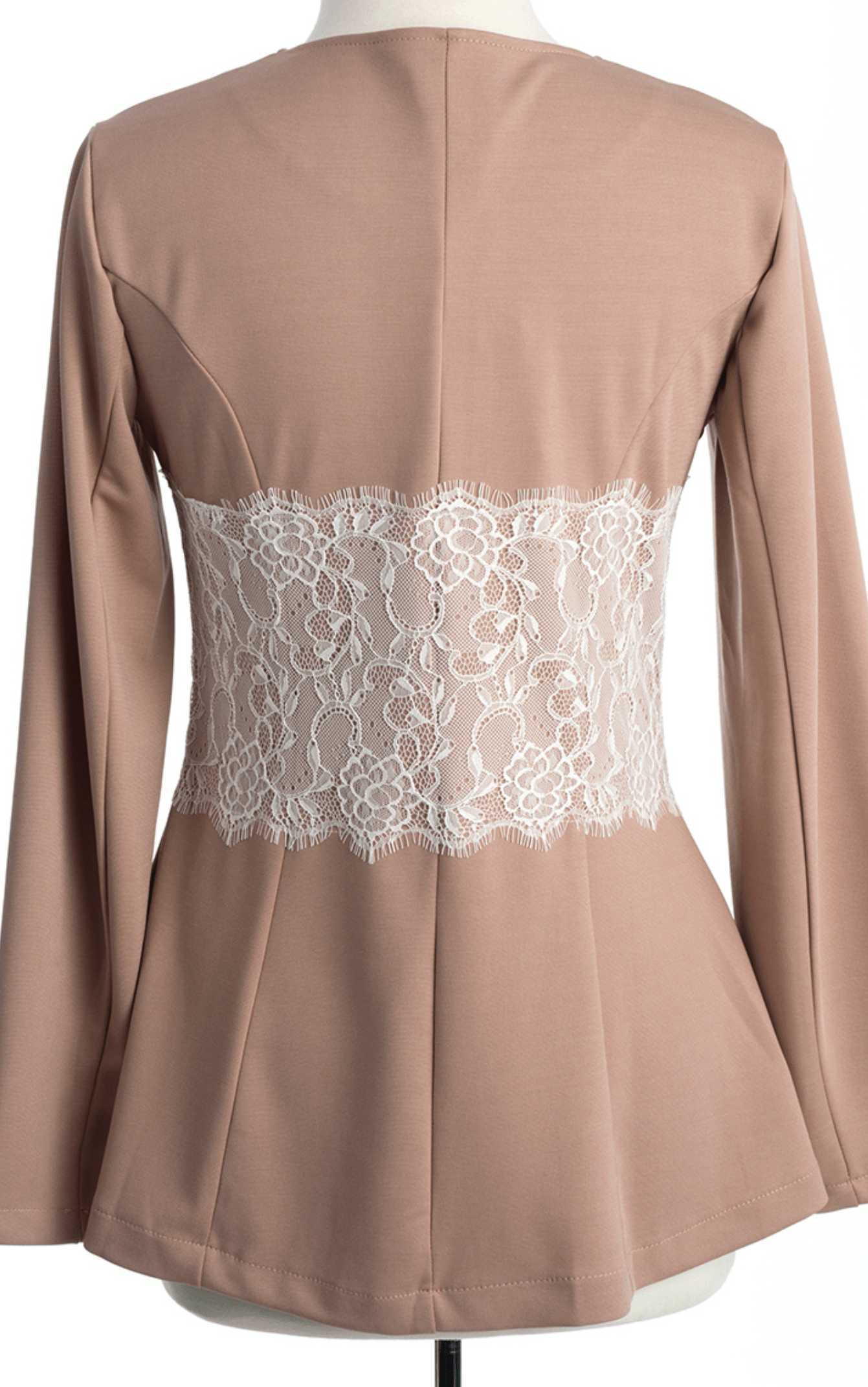 Lace Detail zipper Jacket Kabayare