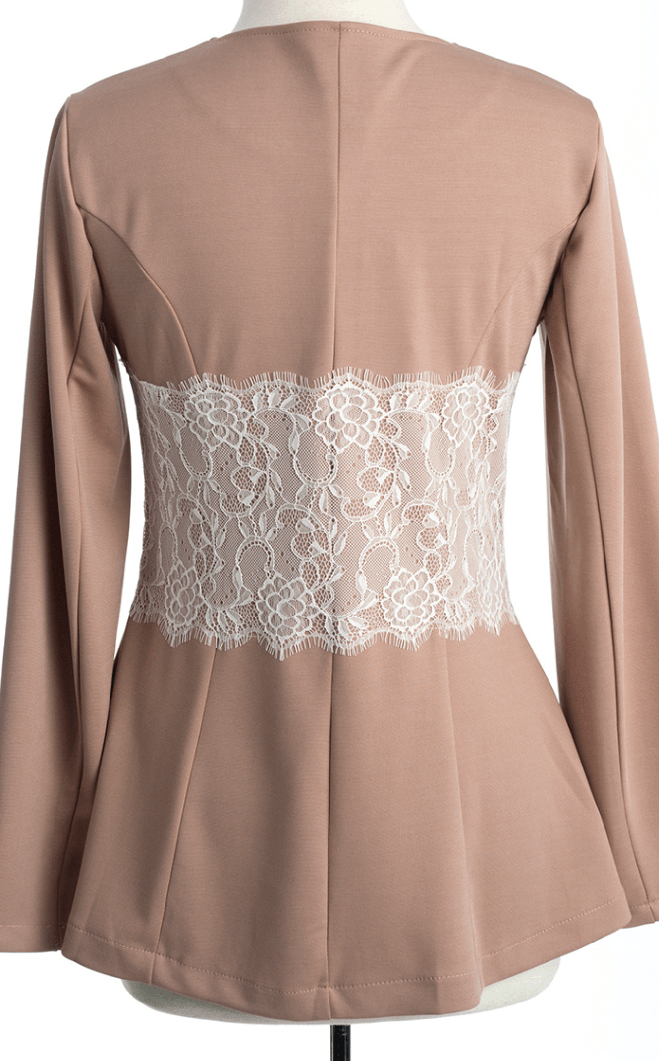 Lace Detail zipper Jacket Kabayare