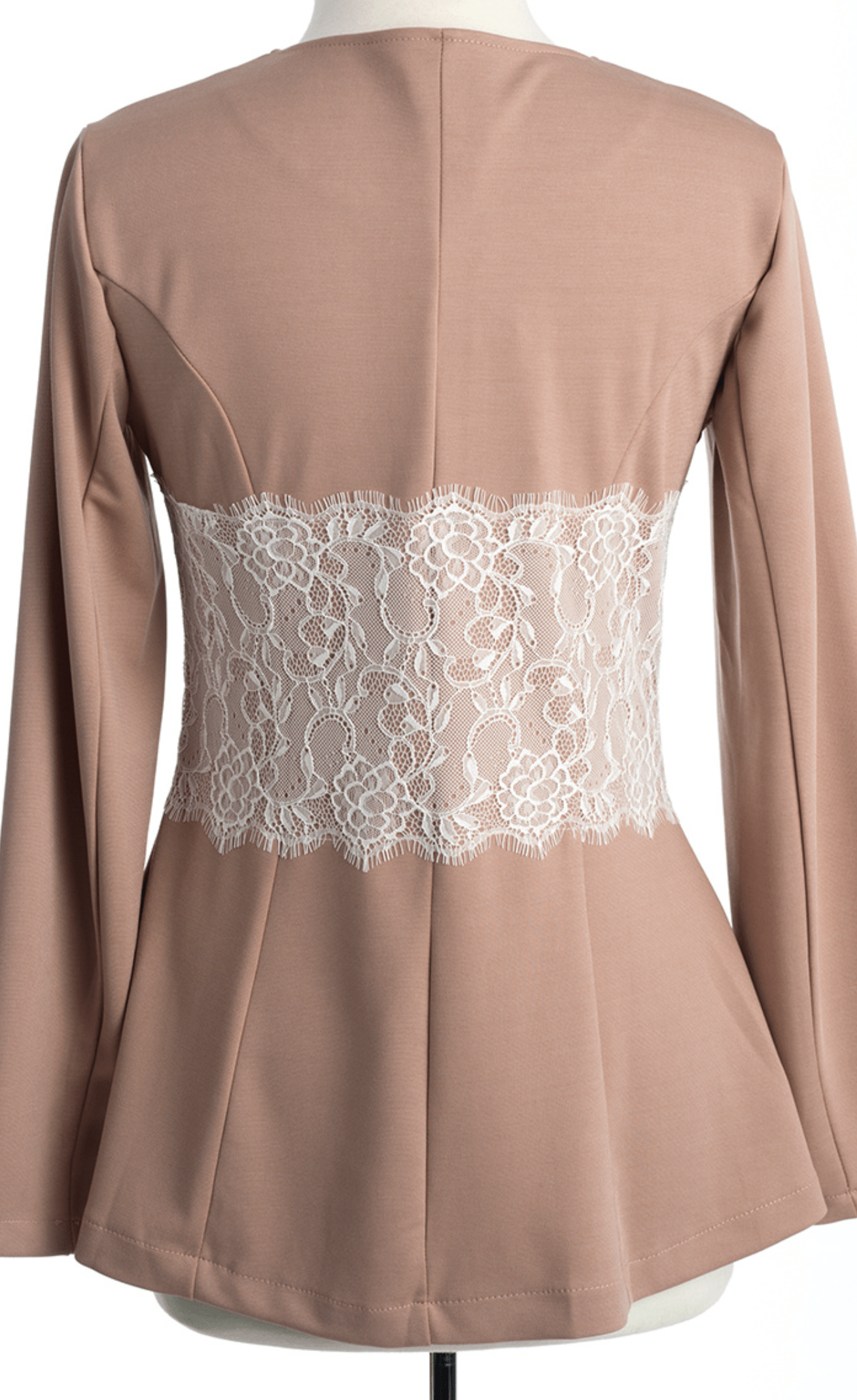 Lace Detail zipper Jacket Kabayare