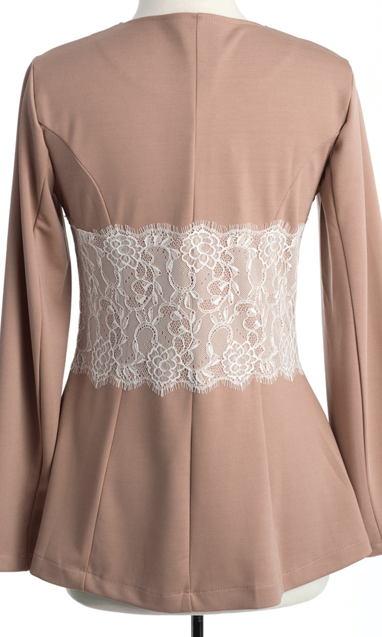 Lace Detail zipper Jacket Kabayare